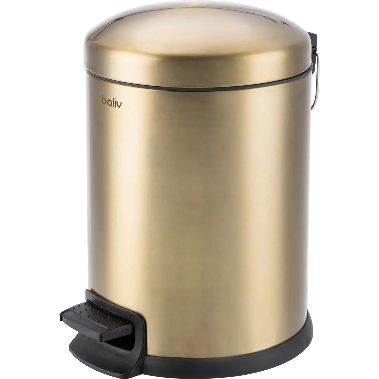 baliv Kosmetický odpadkový koš, zlatý, kovový, 5 l