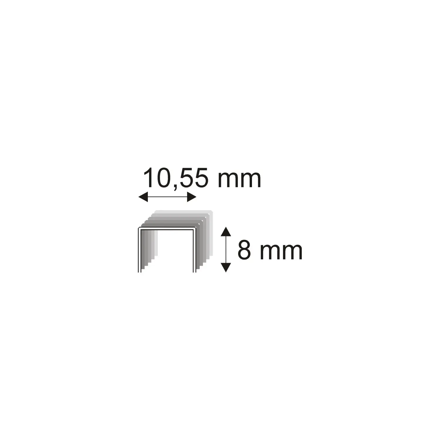 RON Spony čalounické 581/08 BL, délka 10,55 x 8 mm, 1400 ks