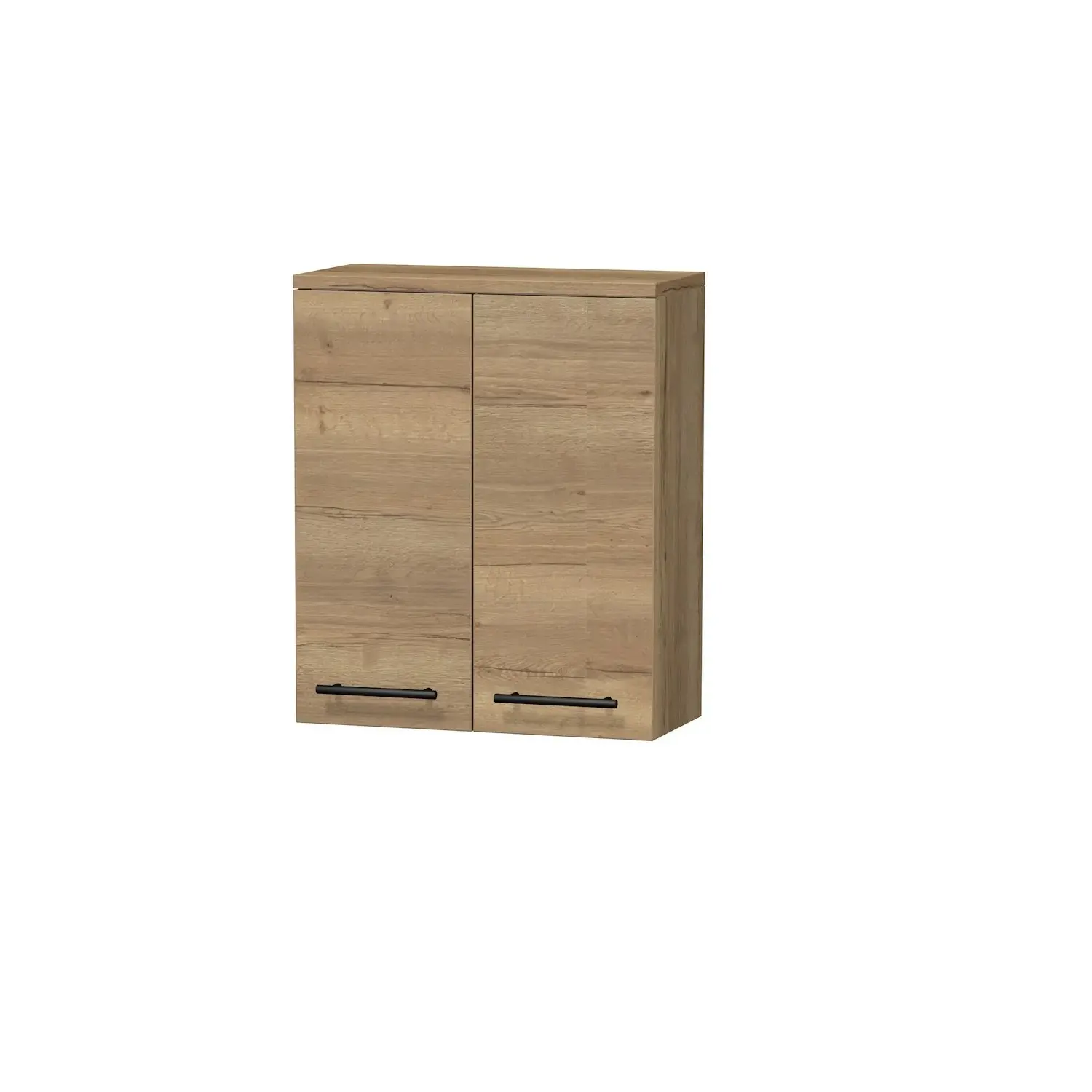 INTEDOOR Horní závěsná skříň BEE, úchyt černý, š. 50 cm, dub Halifax