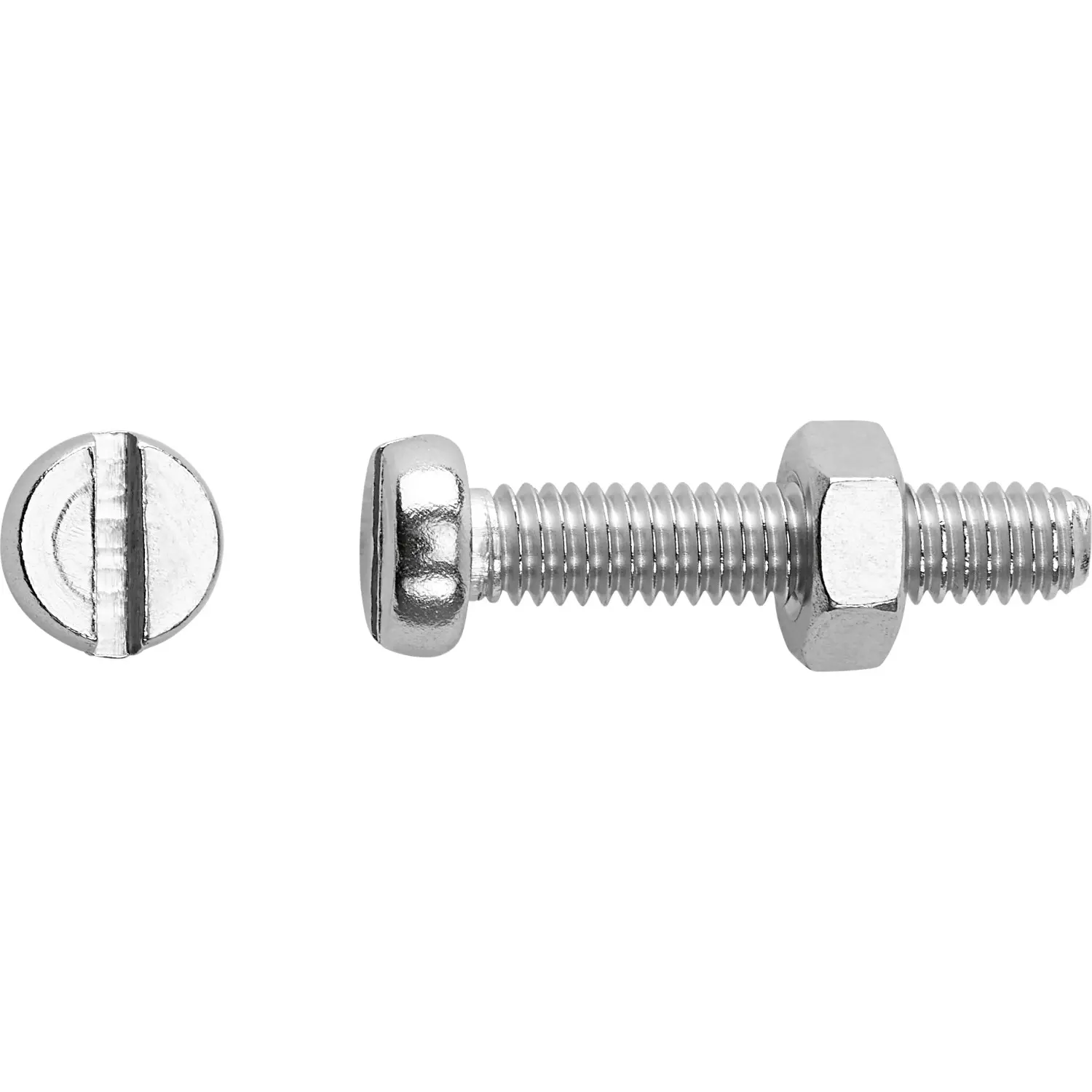 Závitový šroub s válcovou hlavou PZ ocel A2 M6 x 10 mm, 8 ks + matice