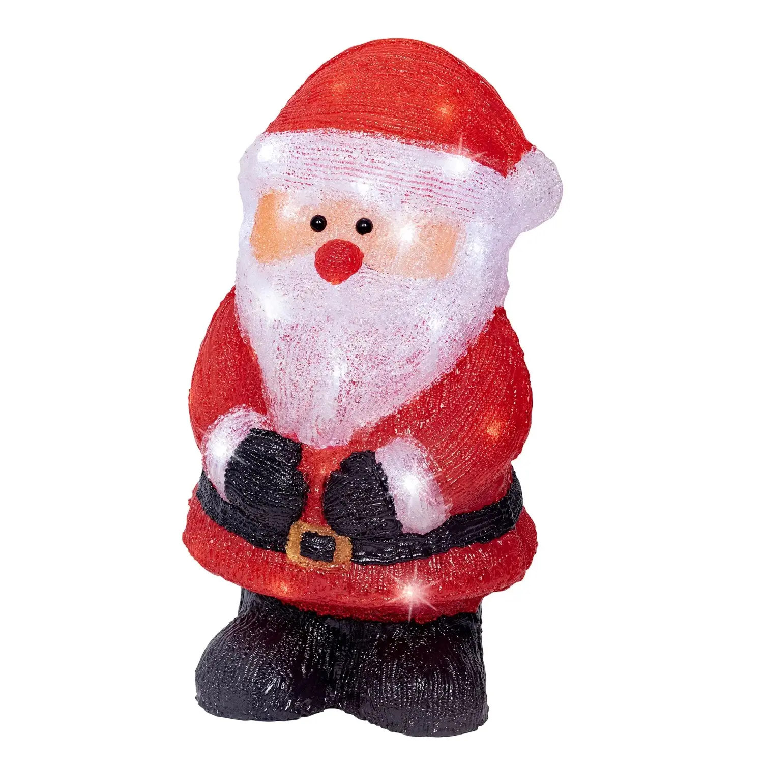 Lumineo Světelná figurka Santa 40 LED studená bílá, 19 x 20,5 x 38 cm