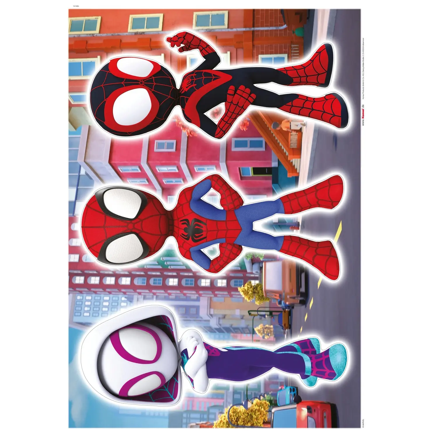 Komar Samolepka na zeď Spiderman Trio 50 x 70 cm, 3dílná