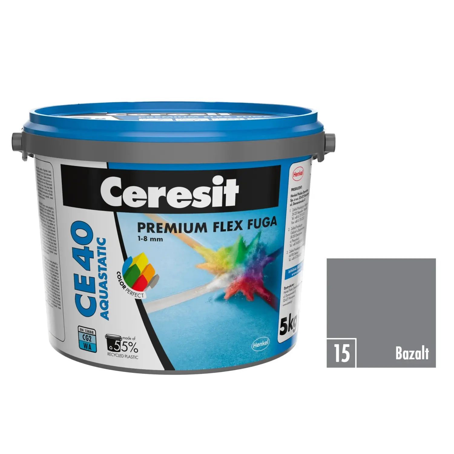 Ceresit Flexibilní spárovací hmota CE 40 Aquastatic Bazalt, 5 kg