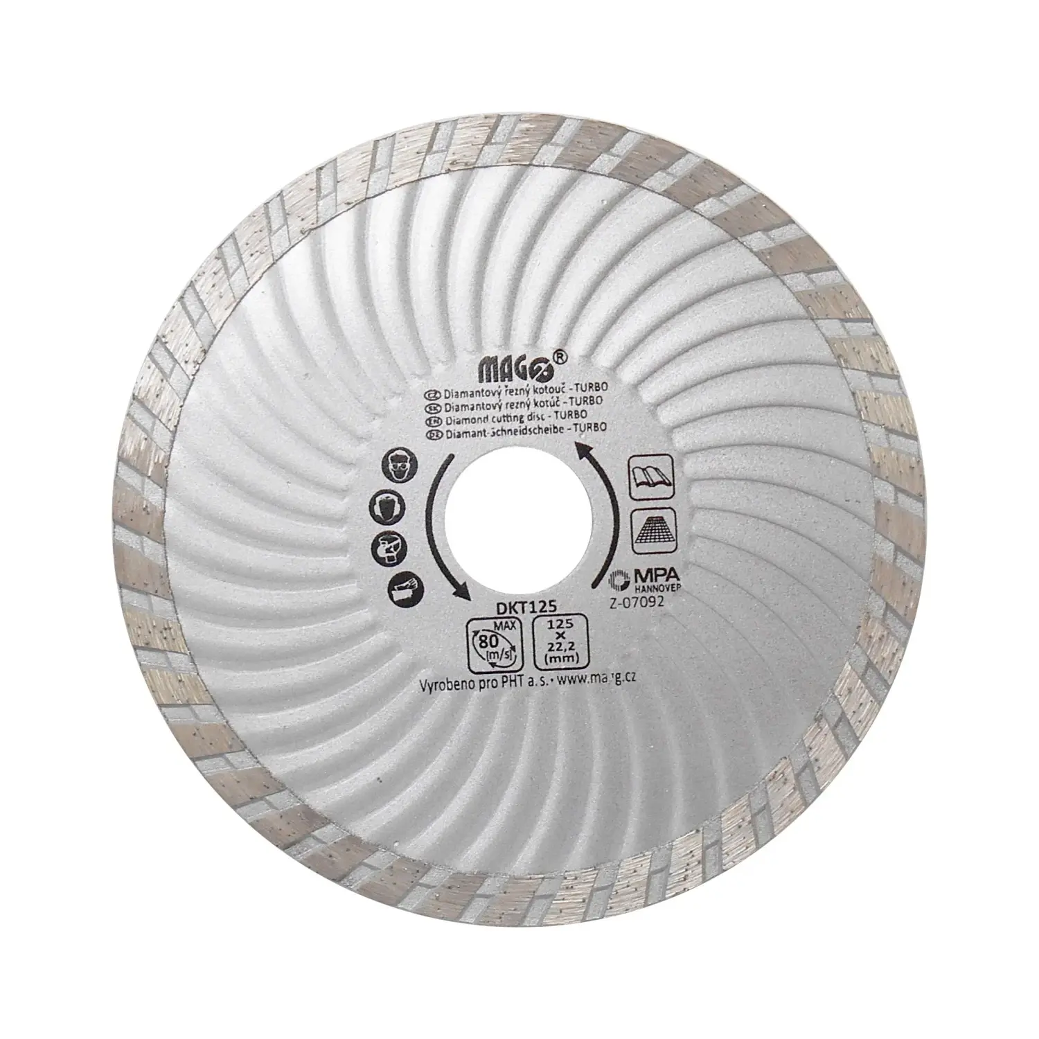 MAGG Diamantový kotouč TURBO 125 x 22,2 mm