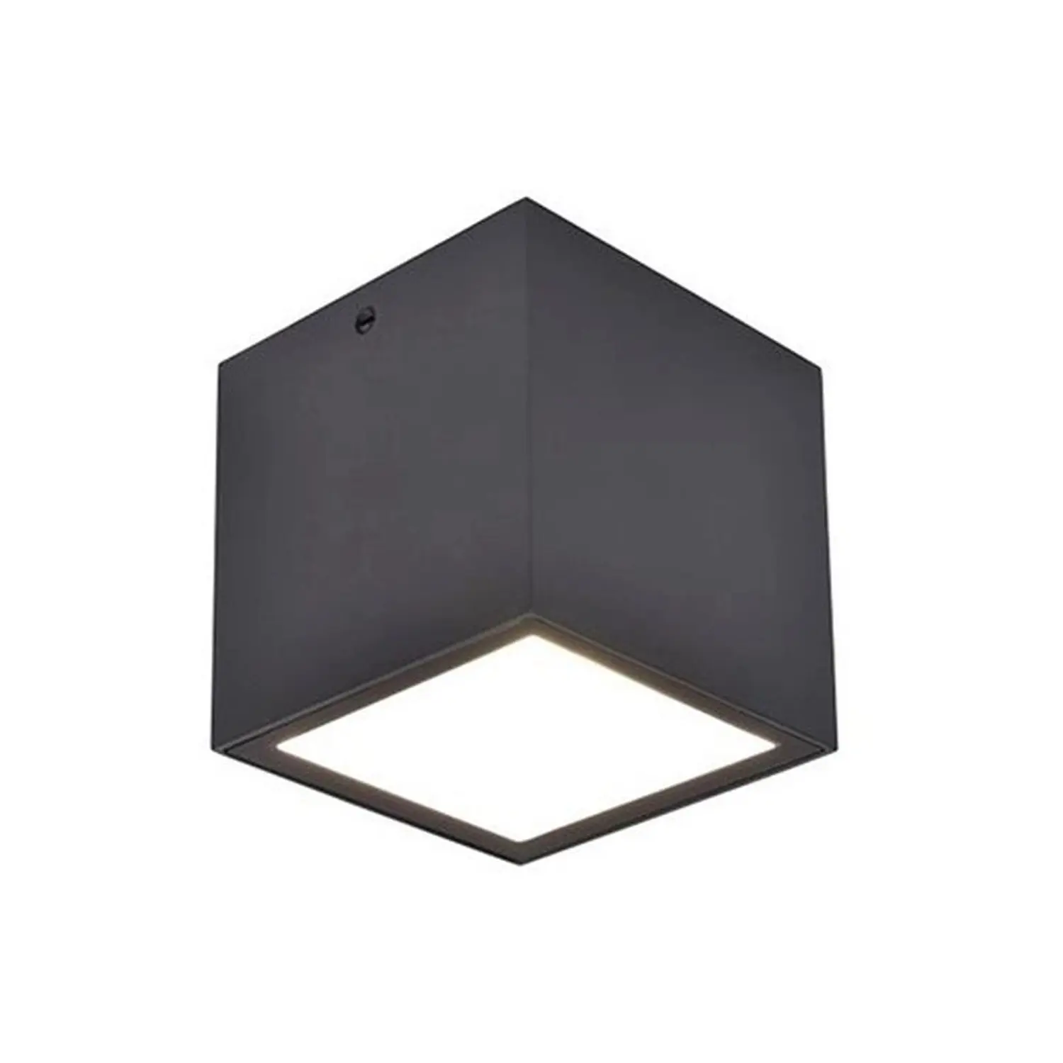 LUTEC LED stropní svítidlo GEMINI tm. šedé 6,9W 750lm 4000K IP65 85x85x85mm
