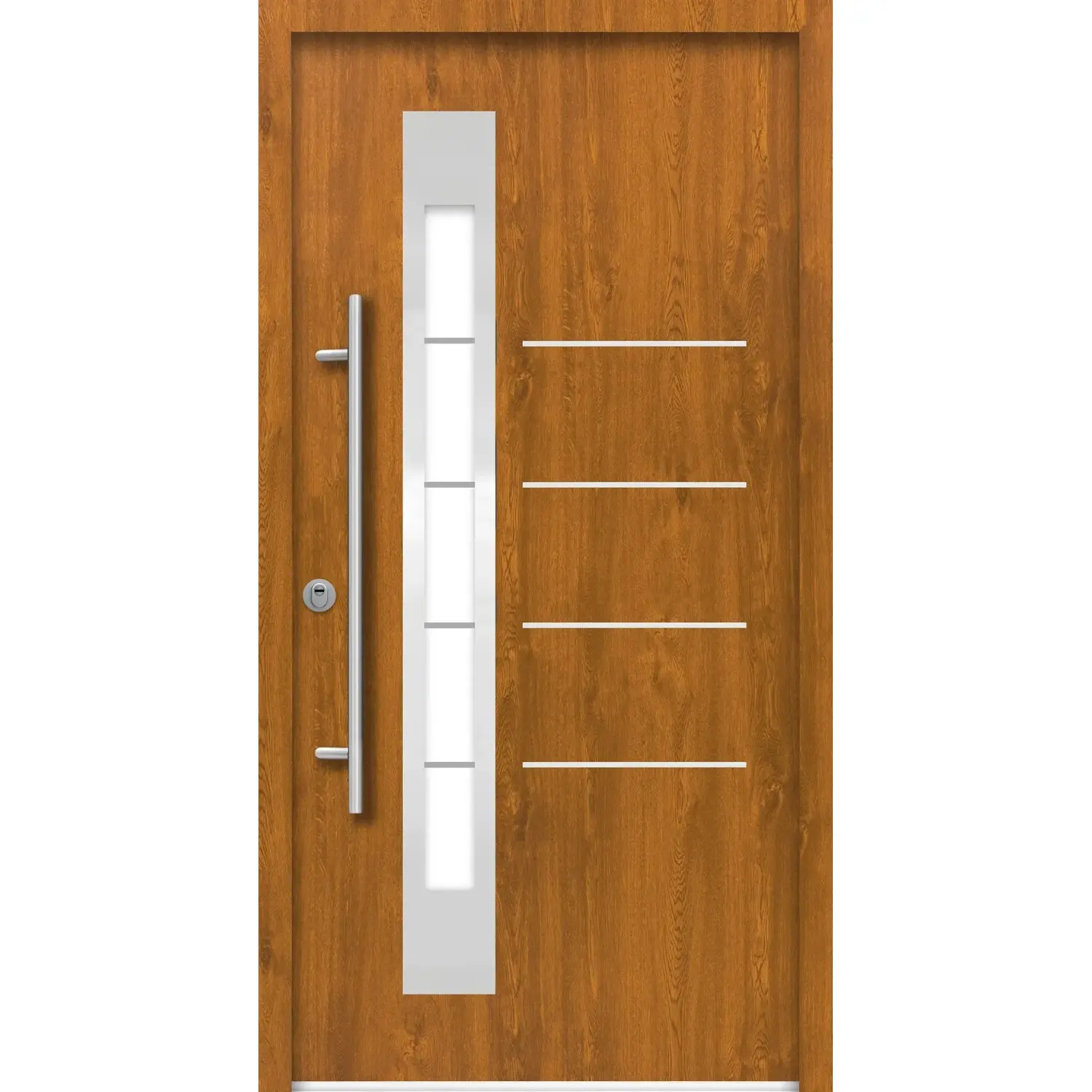 SPLENDOOR Vchodové dveře ThermoSpace BERLIN PRIME RC2 dub zlatý 110 L