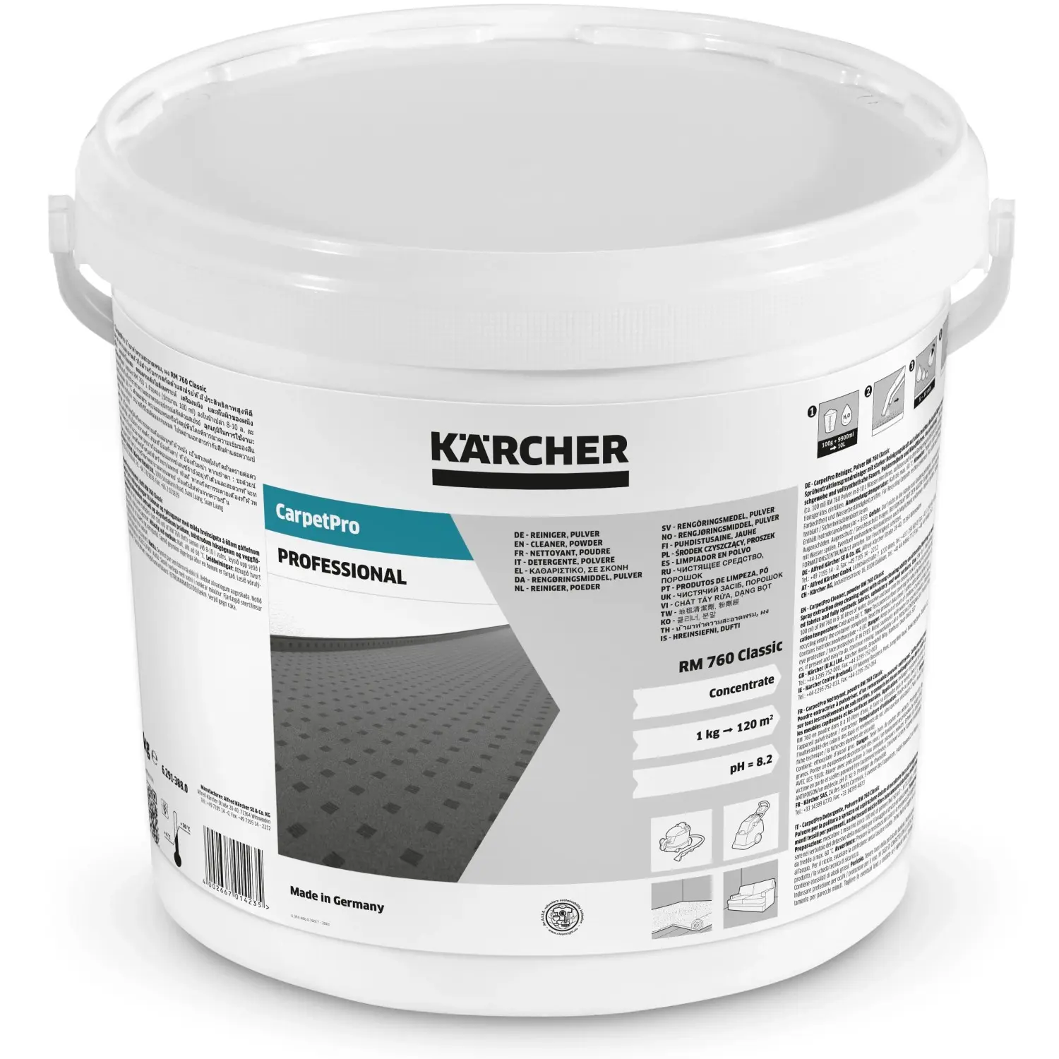 Kärcher Práškový čistič koberců CarpetPro RM 760 Classic, 10 kg