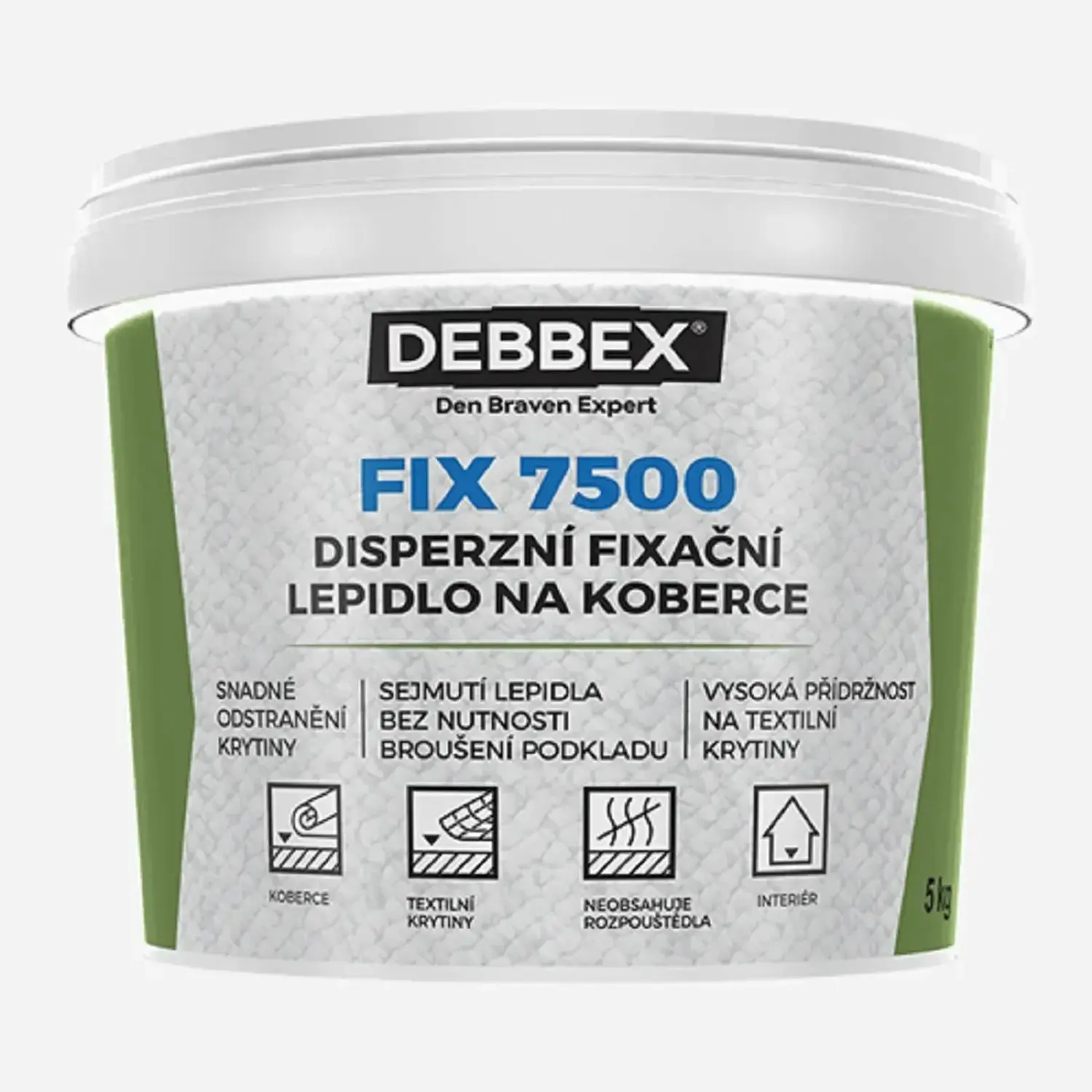 Den Braven Disperzní fixační lepidlo na koberce FIX 7500 Typ: kbelík, Balení: