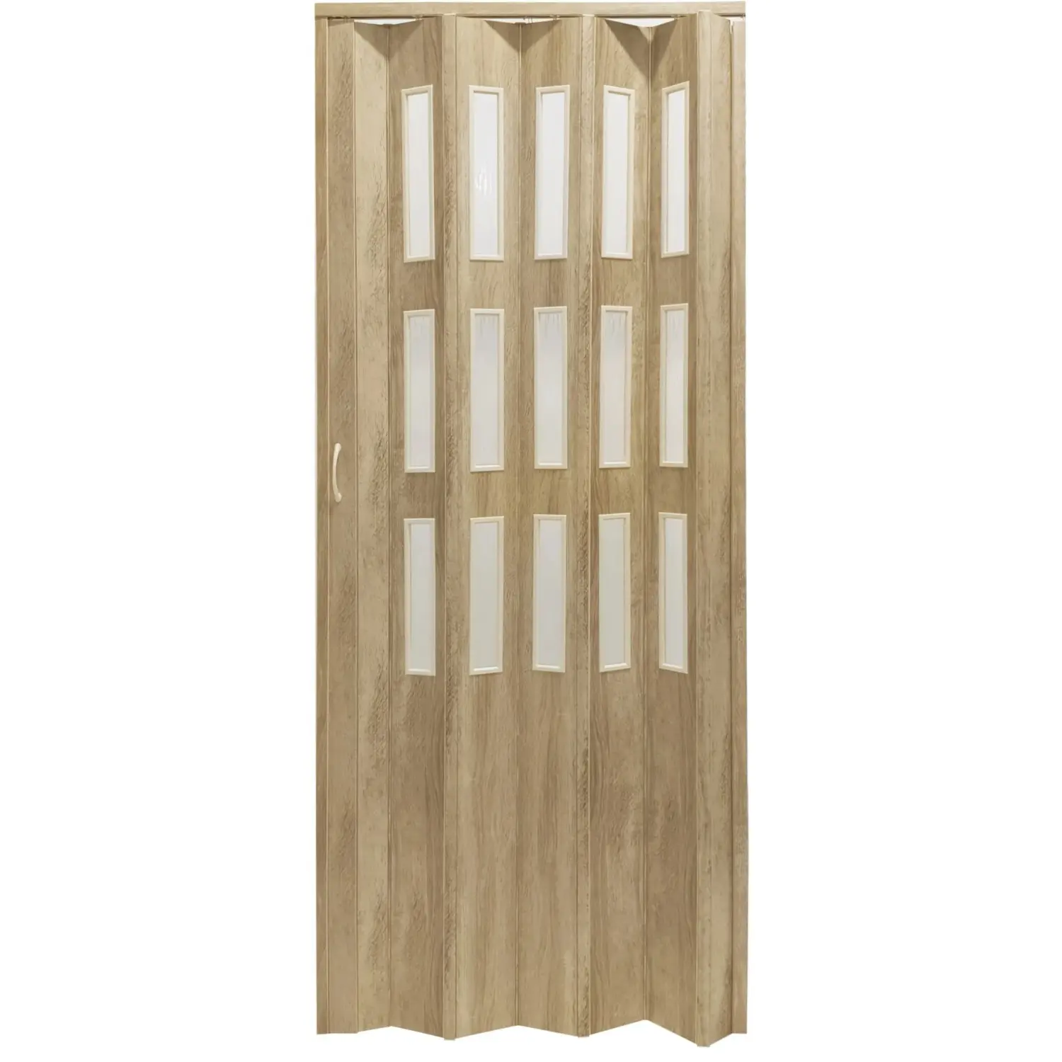 HOPA Plastové shrnovací dveře Matrix prosklené dub Sonoma 87 x 200 cm