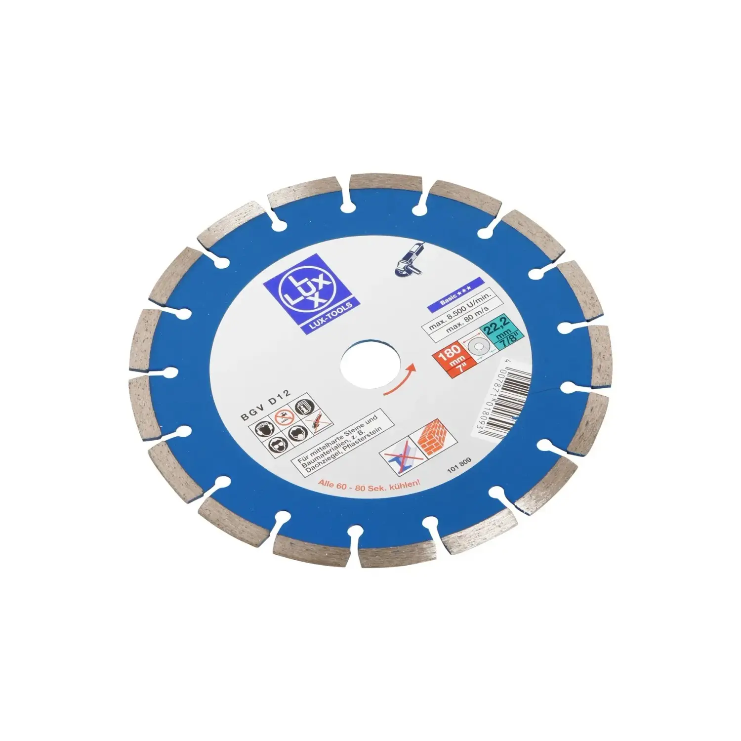 LUX-TOOLS Univerzální diamantový řezný kotouč 180 mm