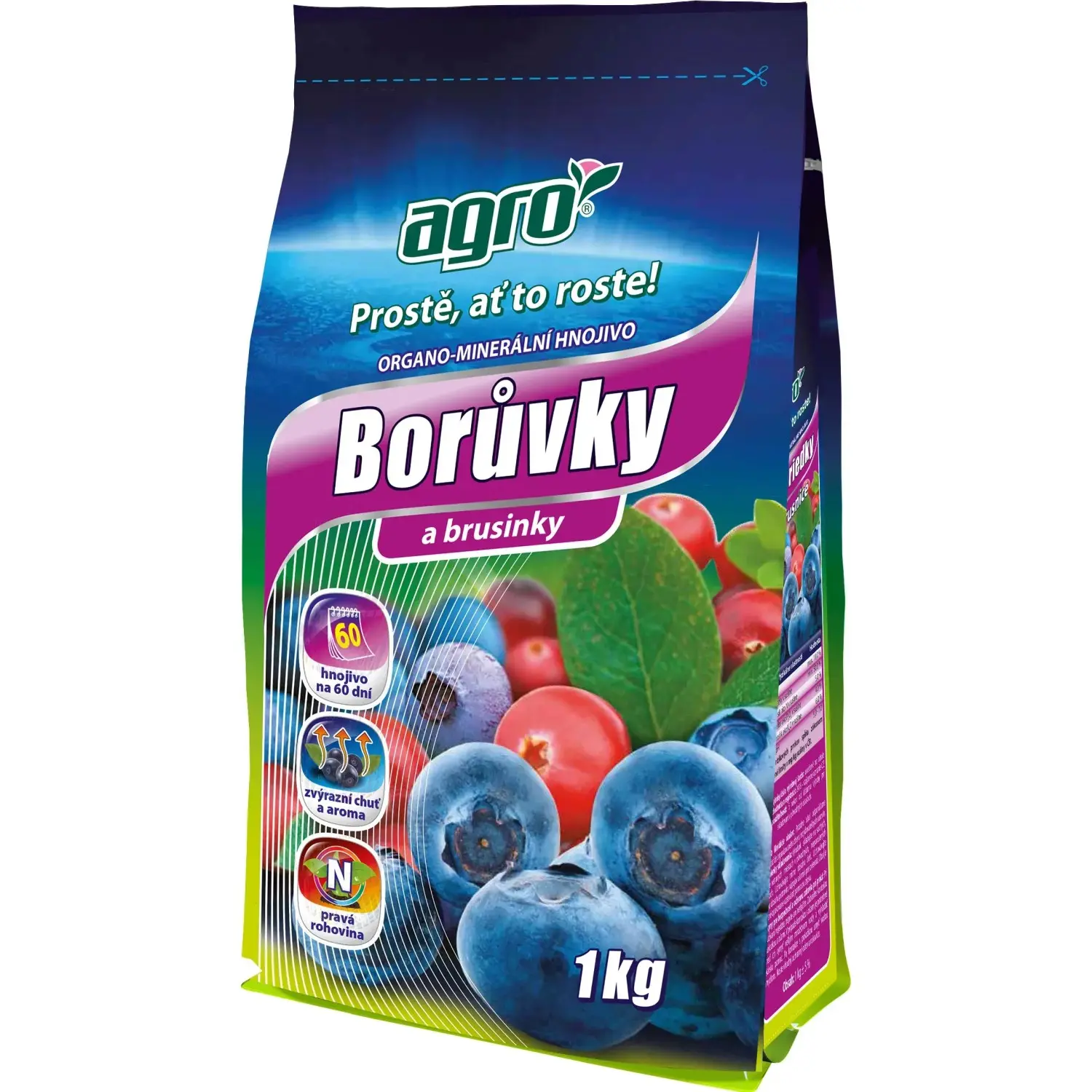 AGRO Organo-minerální hnojivo pro borůvky a brusinky 1 kg
