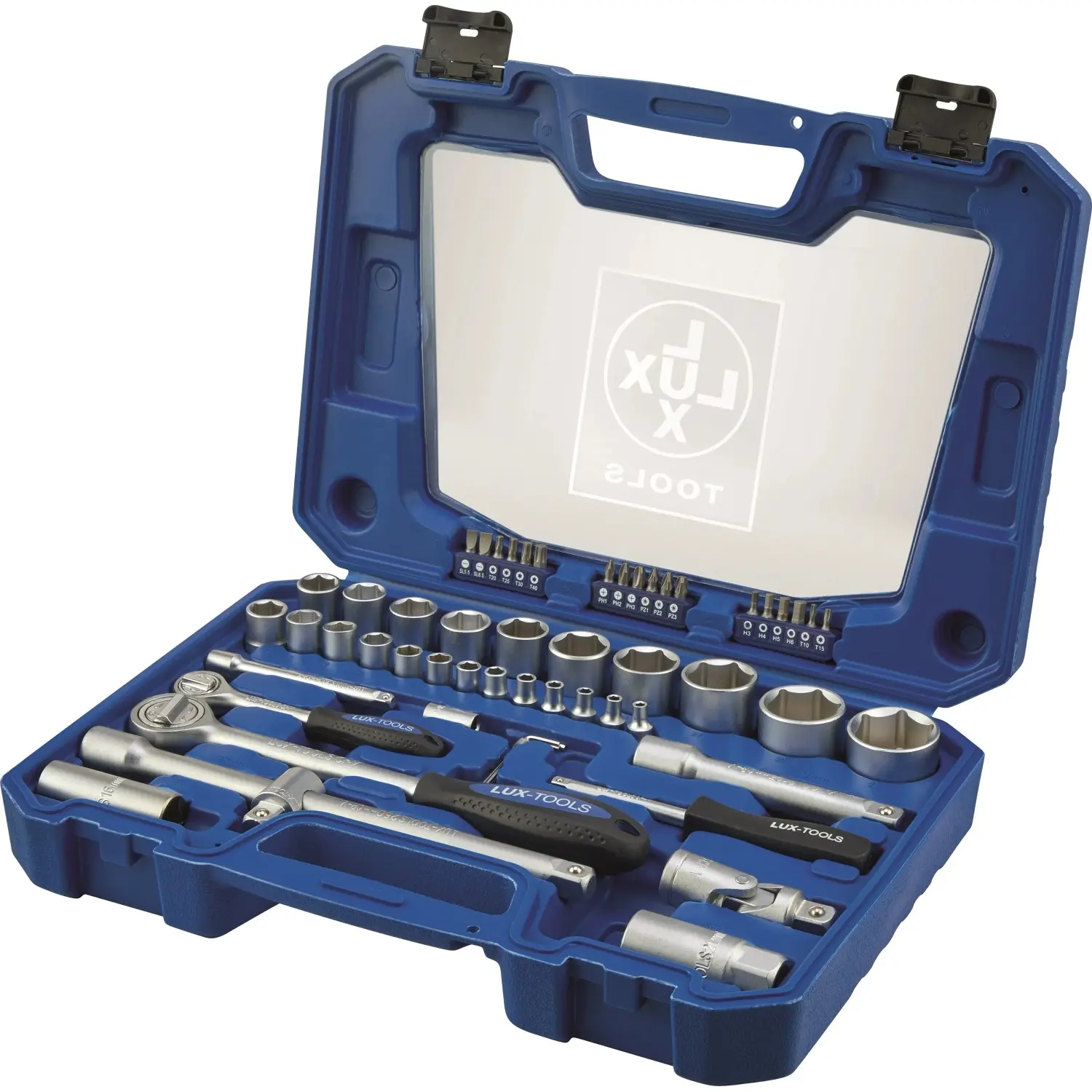 LUX-TOOLS Gola sada nástrčných klíčů Classic CrV ocel 55dílná