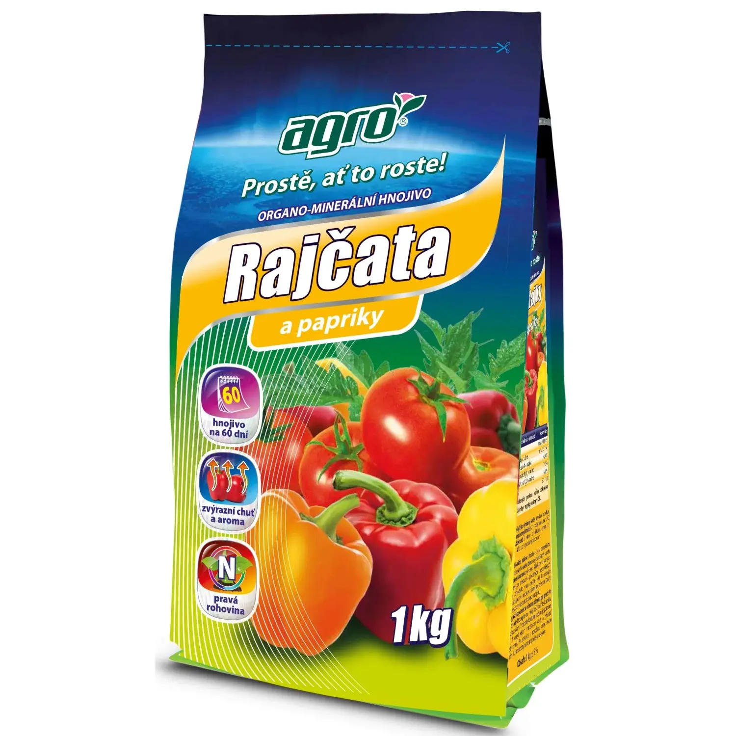 AGRO Organo-minerální hnojivo pro rajčata a papriky 1 kg