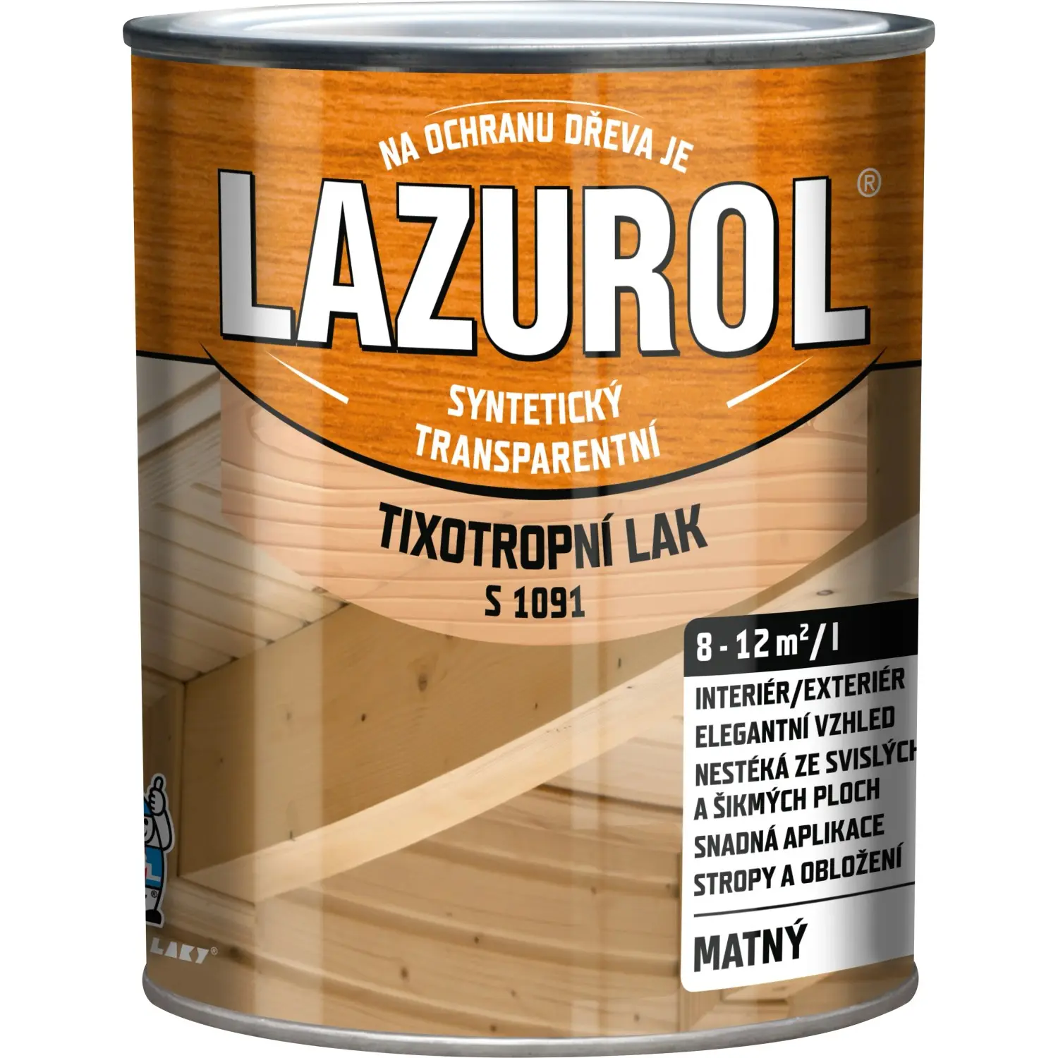 Lazurol Tixotropní lak S1091 bezbarvý lesklý 750 ml