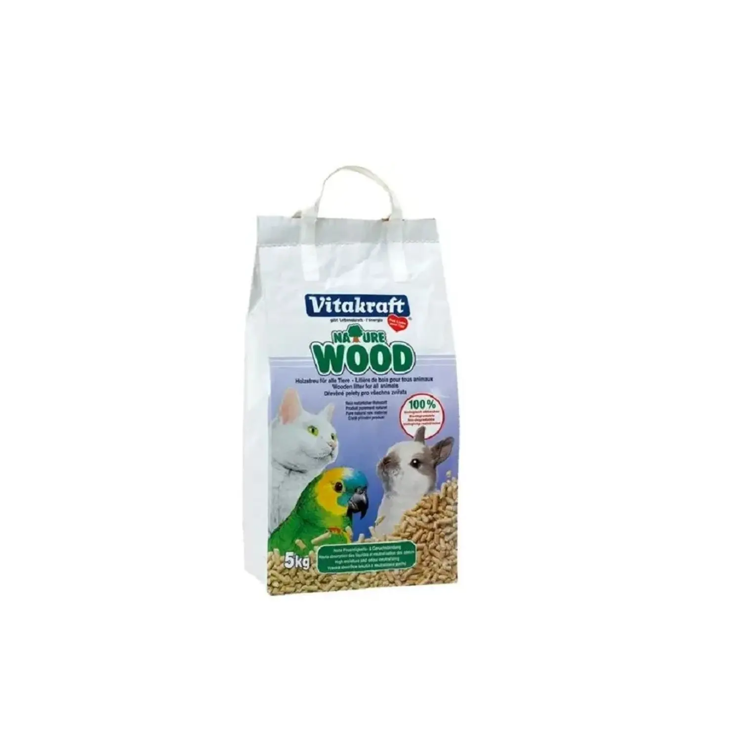 Vitakraft Dřevěná podestýlka pro hlodavce/kočky Nature Wood, 5 kg