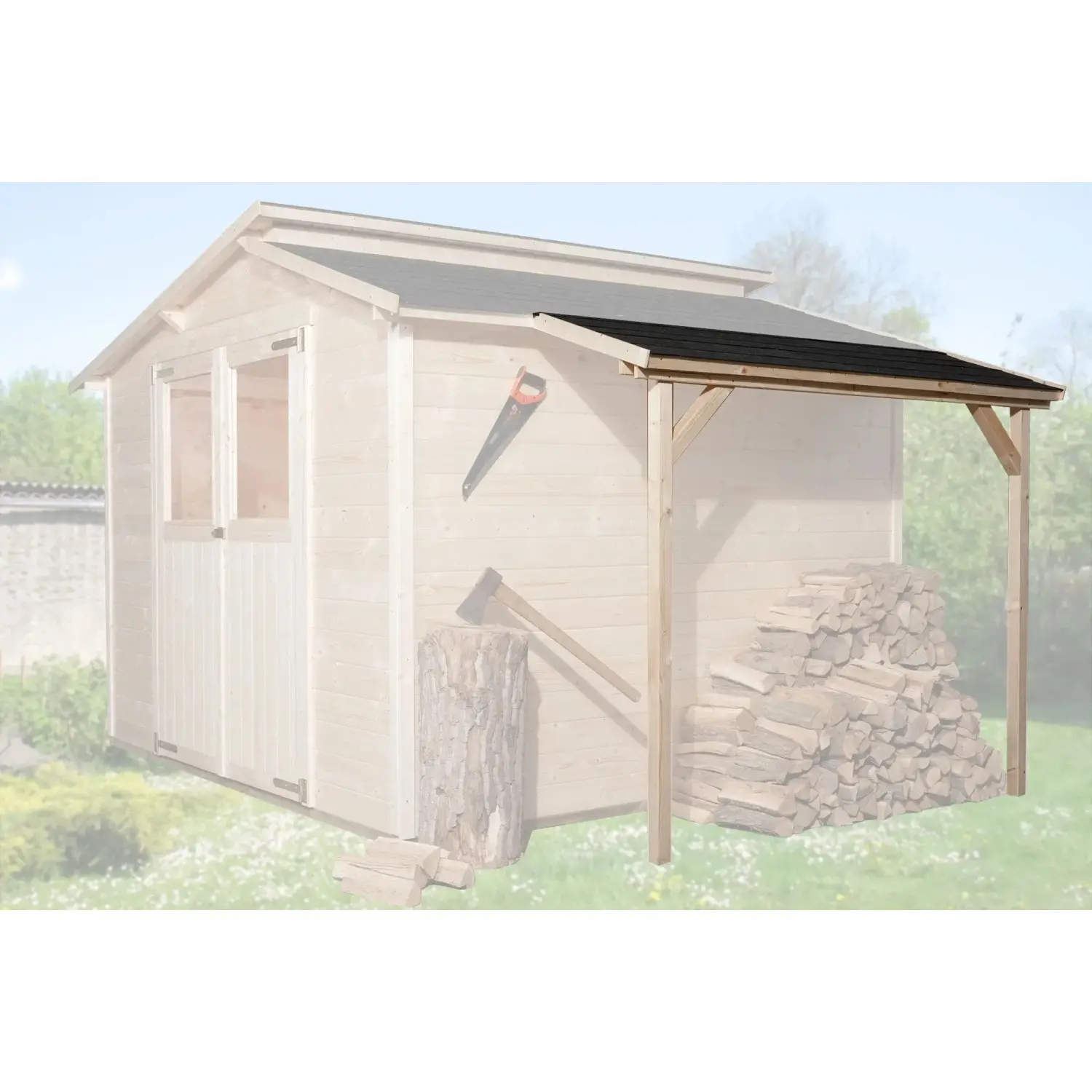 Weka Pultová střecha pro zahradní domky typ 4, přírodní, 80 x 200 cm