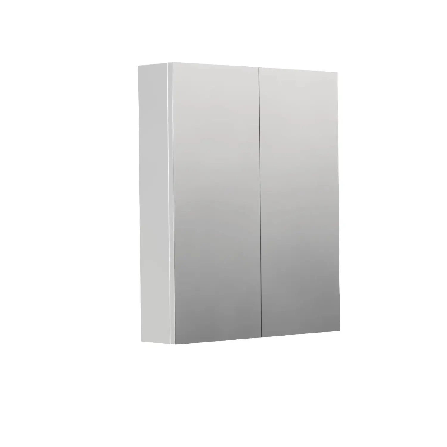 INTEDOOR Zrcadlová skříň BEE, 2 dveře, el.zásuvka, IP44, š. 60cm, bílá lesk