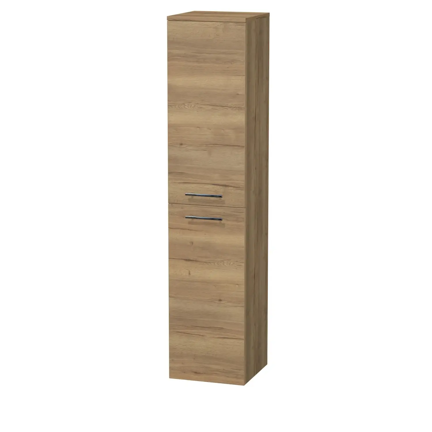 INTEDOOR Vysoká skříň BEE, pravá, úchyt chrom, 2 dveře, š. 35 cm, dub Halifax