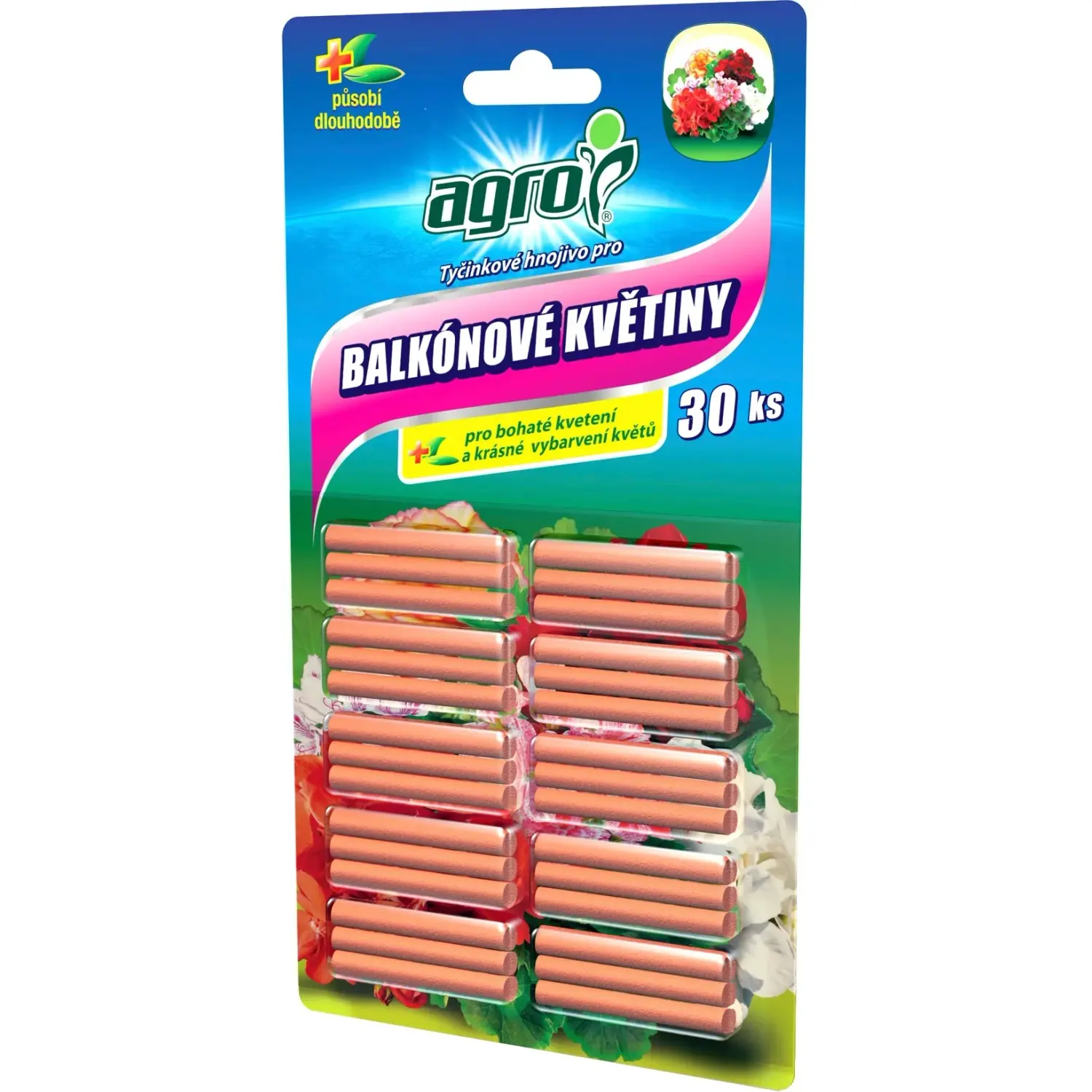 AGRO CS AGRO Tyčinkové hnojivo pro balkónové květiny 30 ks