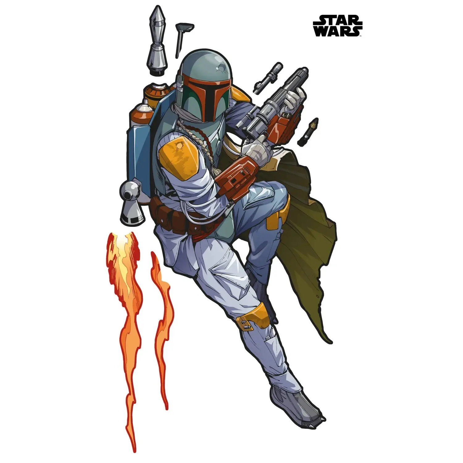 Komar Samolepicí vliesová fototapeta Star Wars XXL Boba Fett 127 x 200 cm