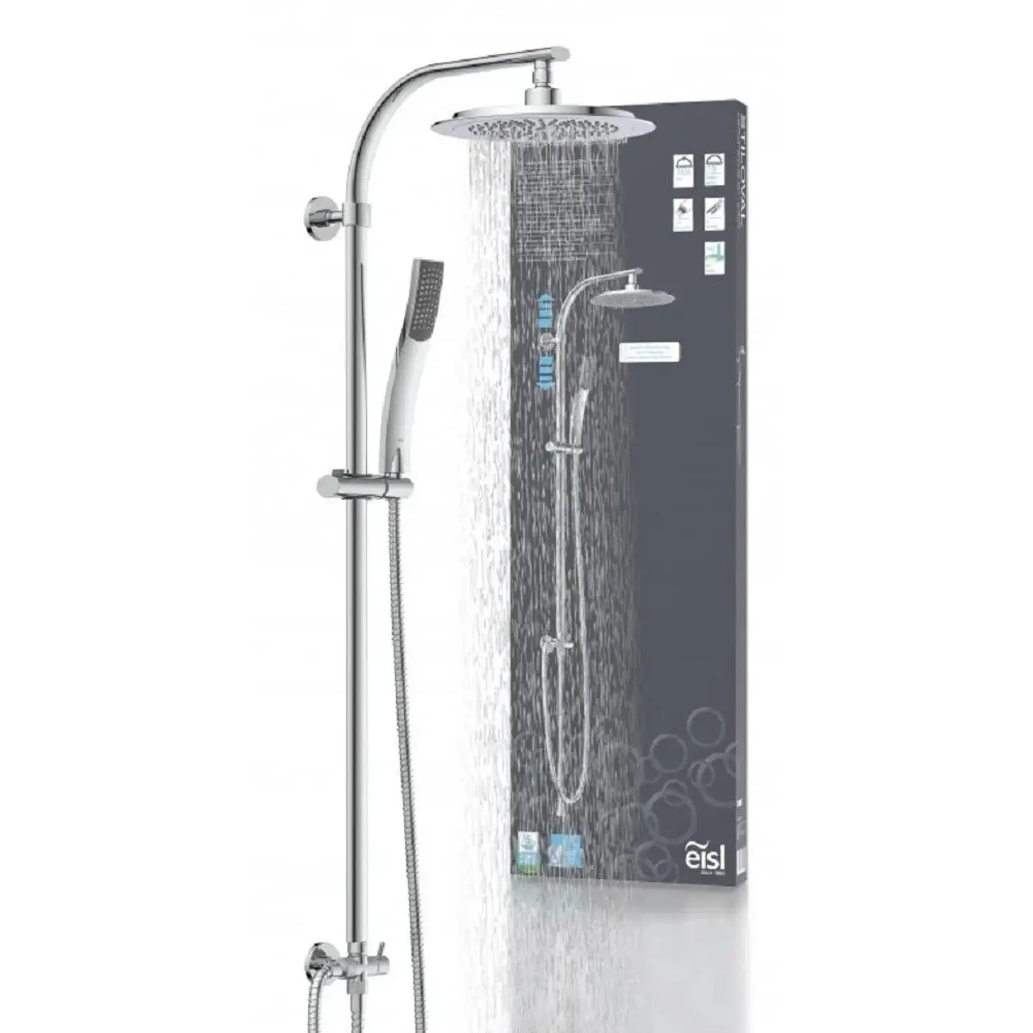 Eisl Sprchový set Stiloval DXSTIOVCS-PR s hlavovou sprchou, hadice 150 cm, chrom