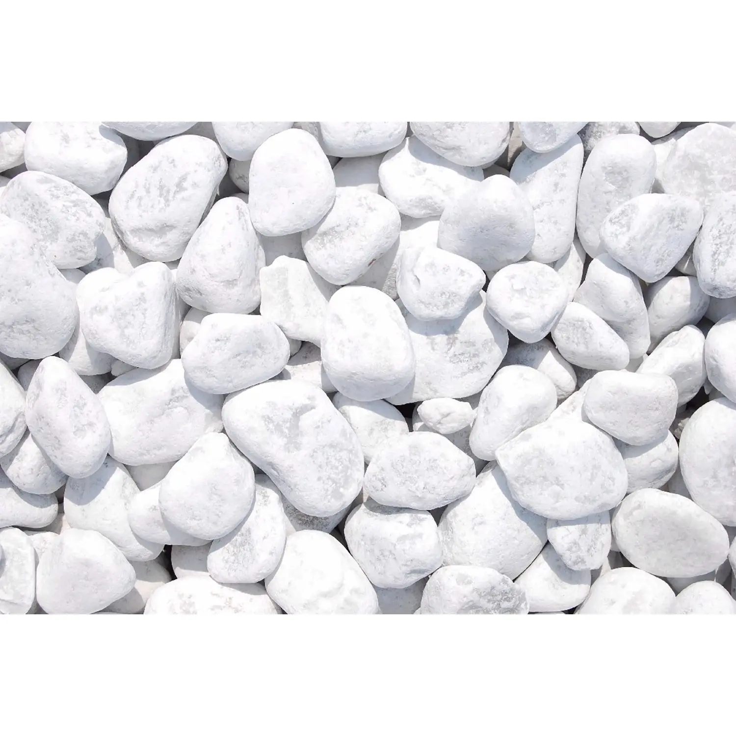 Mramorové okrasné oblázky carrarská bílá 40-60 mm 25 kg PE pytel