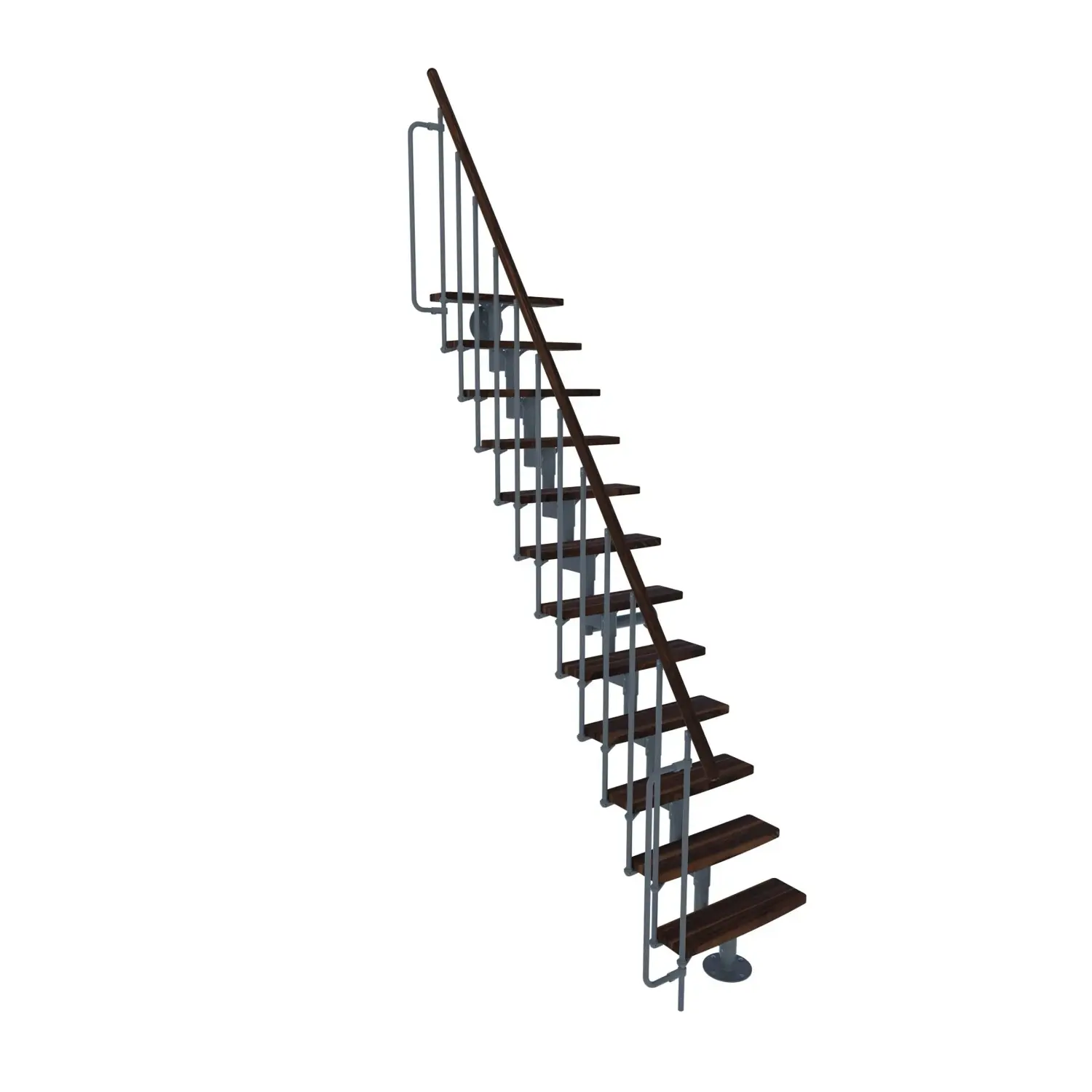 Minka STAIRS Přímé modulové schodiště Joker ořech/šedá, 304,2 cm
