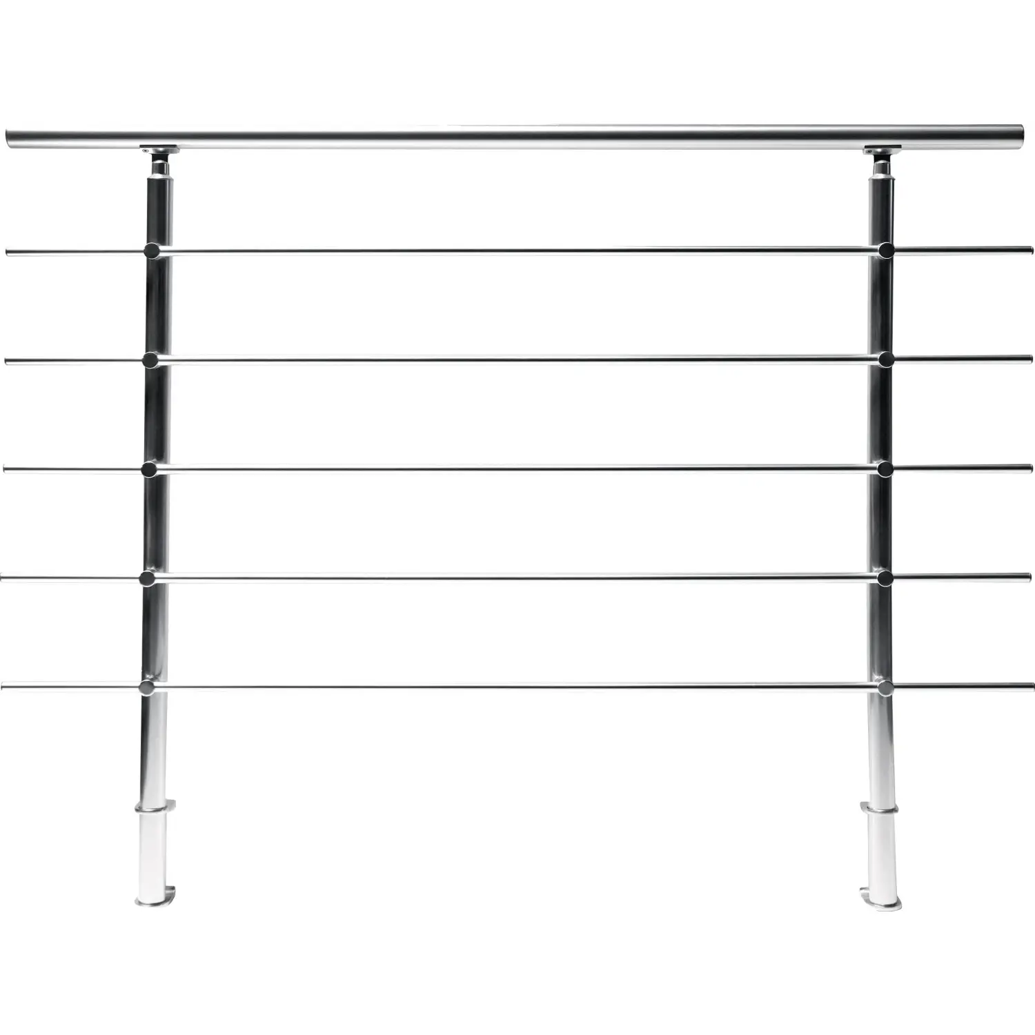 Dieda Sada zábradlí eloxovaný hliník vodorovné kulaté tyče 120 cm x 150 cm