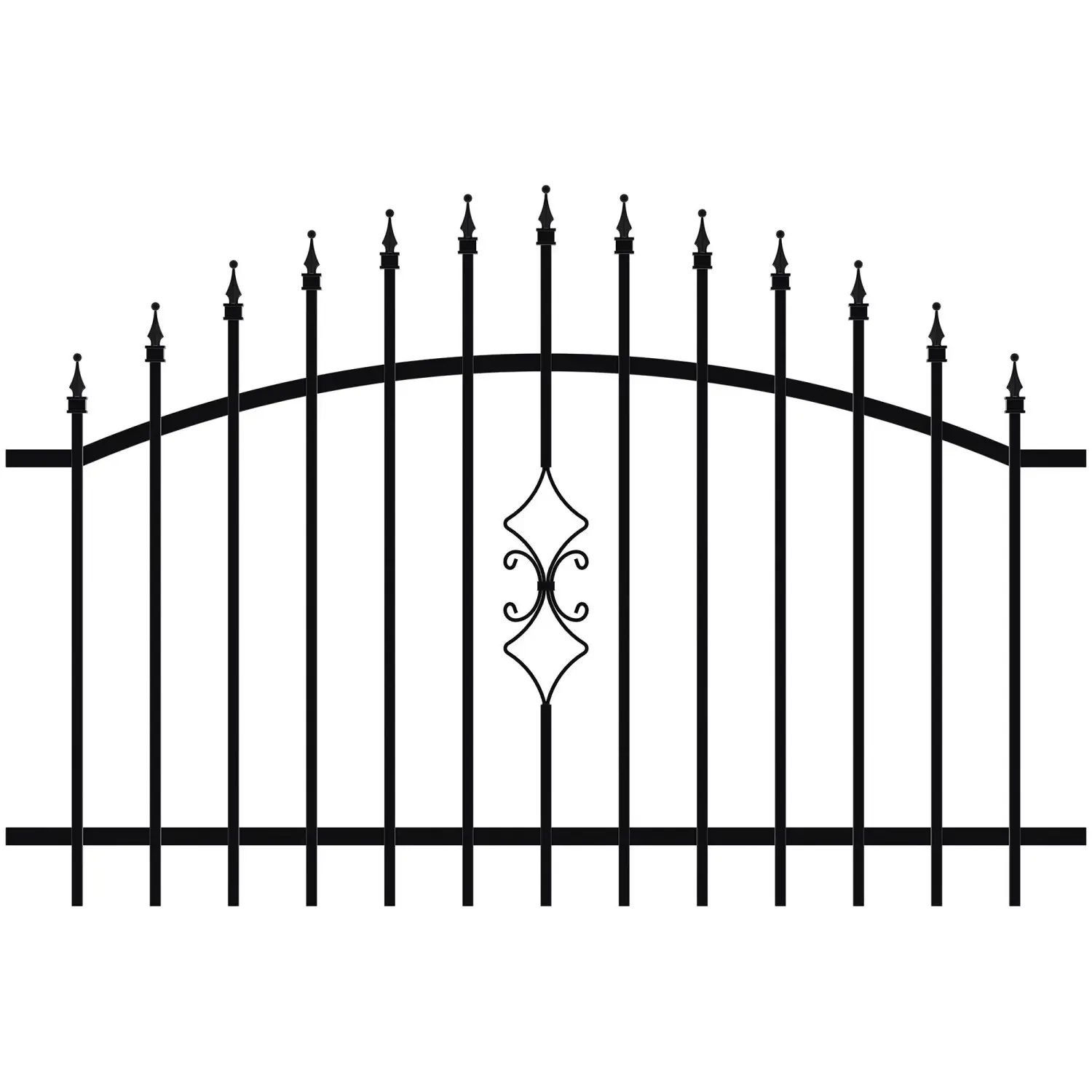 JARMEX Plotové pole PRATO, černá RAL9005, 1200 x 1800 mm