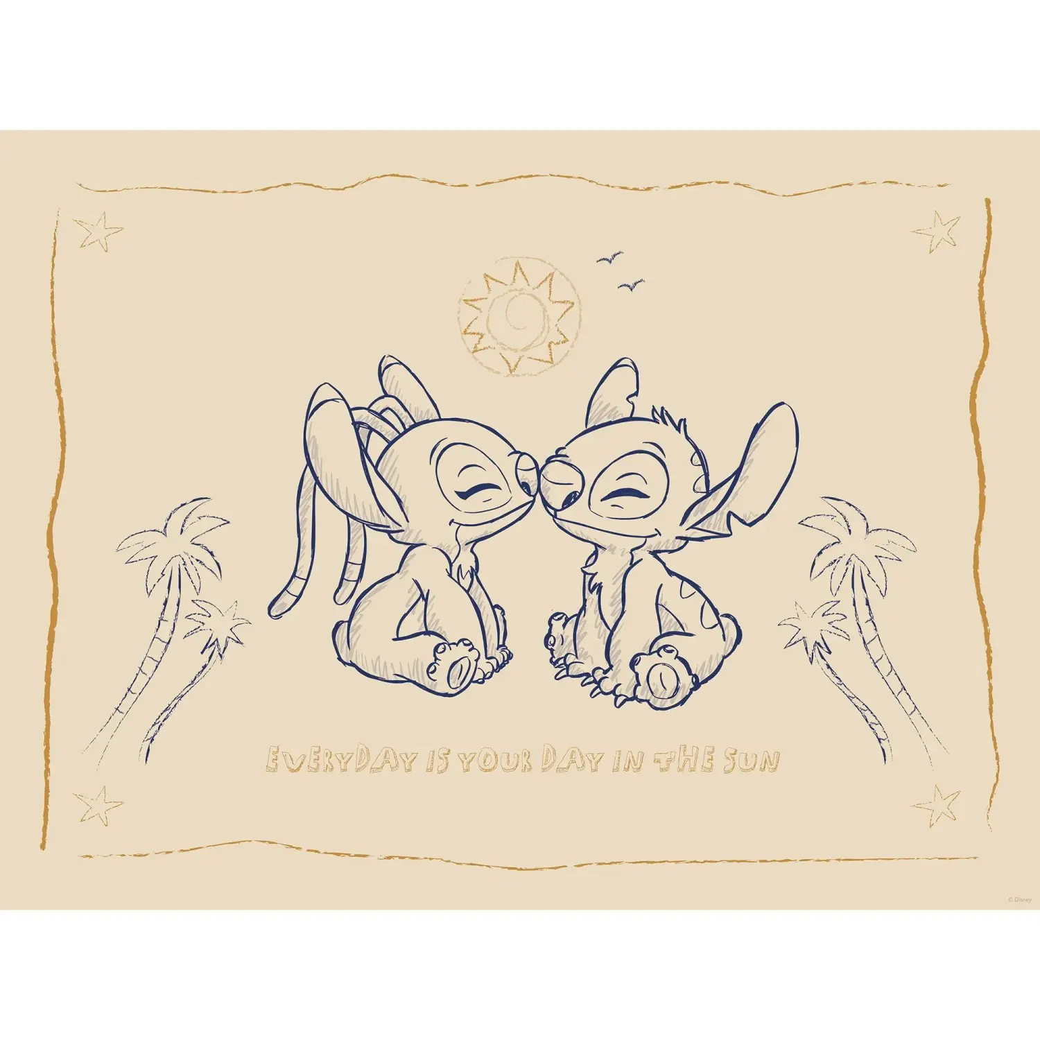 Komar Plakát Disney Lilo and Stitch Your Day in the Sun 40 x 30 cm