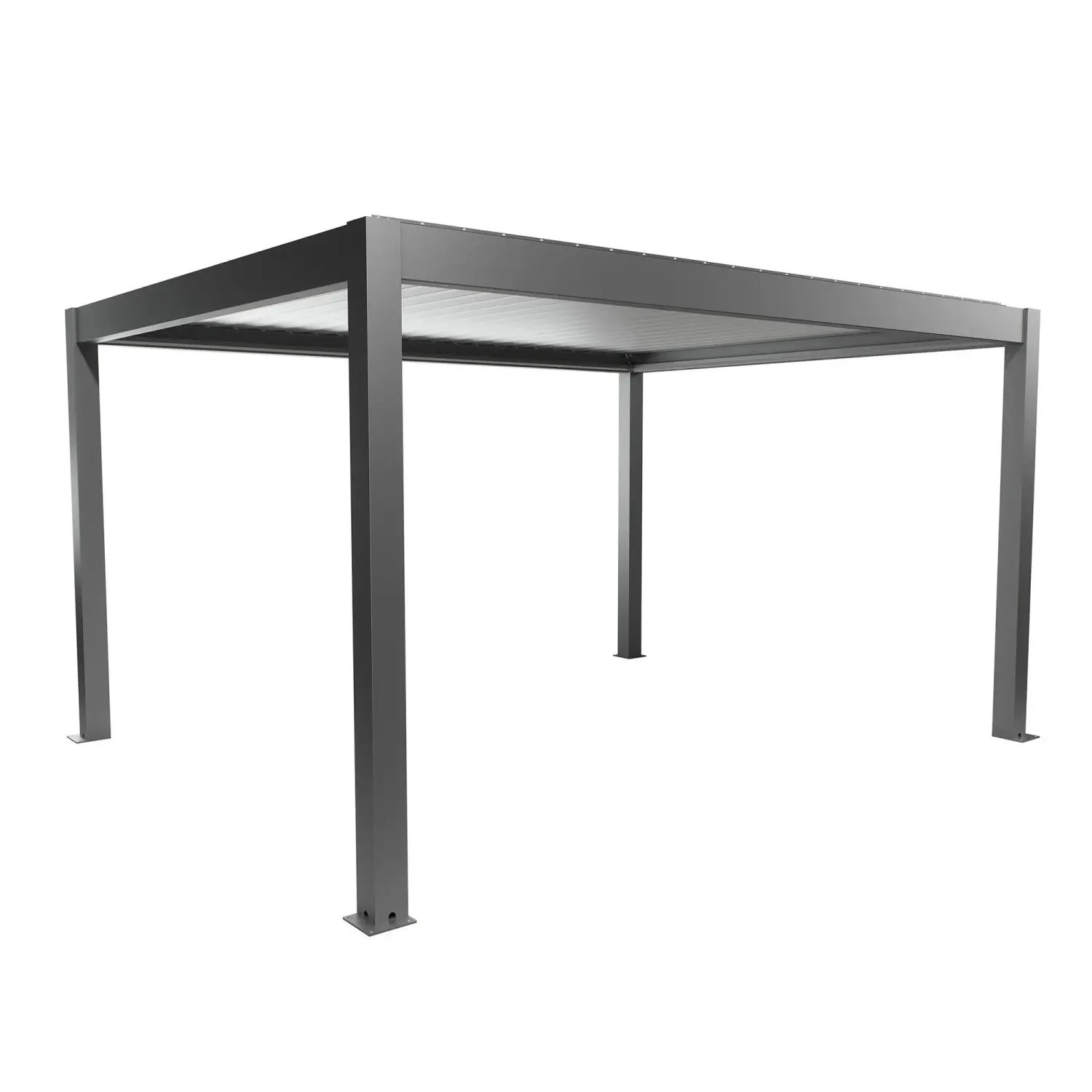 Biohort Pergola 4,5 x 3,5 křemenově šedá/stříbrná 460 x 367,5 cm
