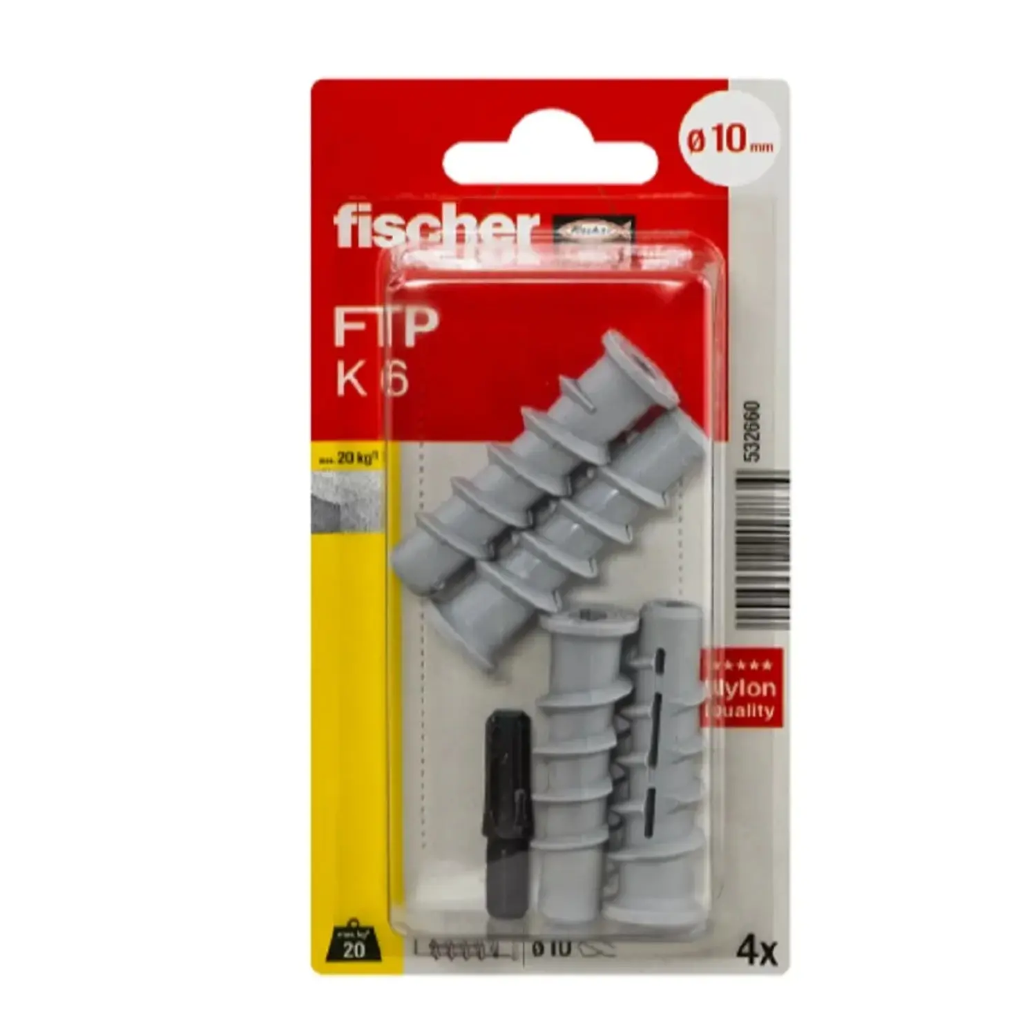 Fischer Hmoždinka do pórobetonu FTP K 6 K NV, 4 ks