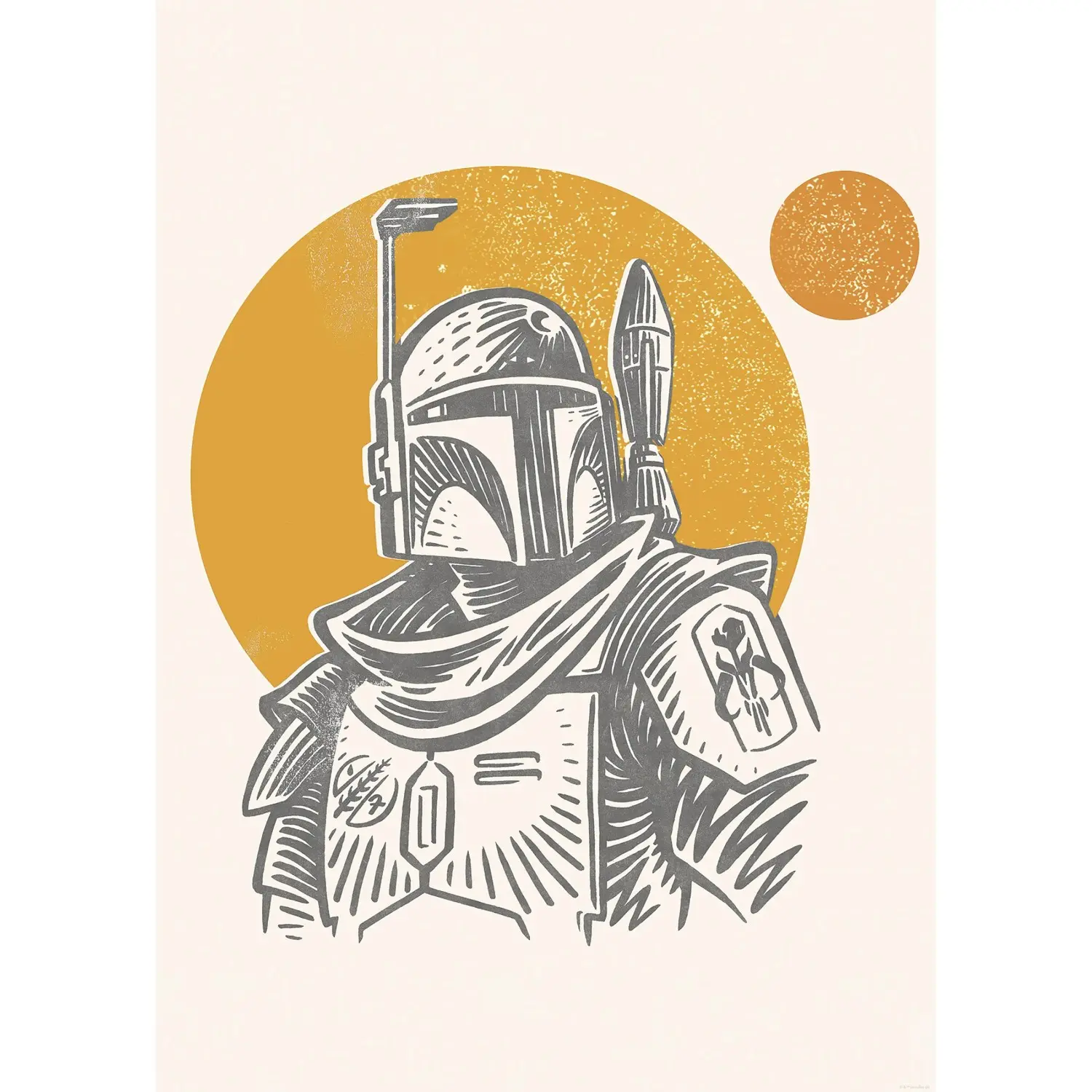 Komar Plakát Star Wars Boba Fett Illustration Iconic 50 x 70 cm