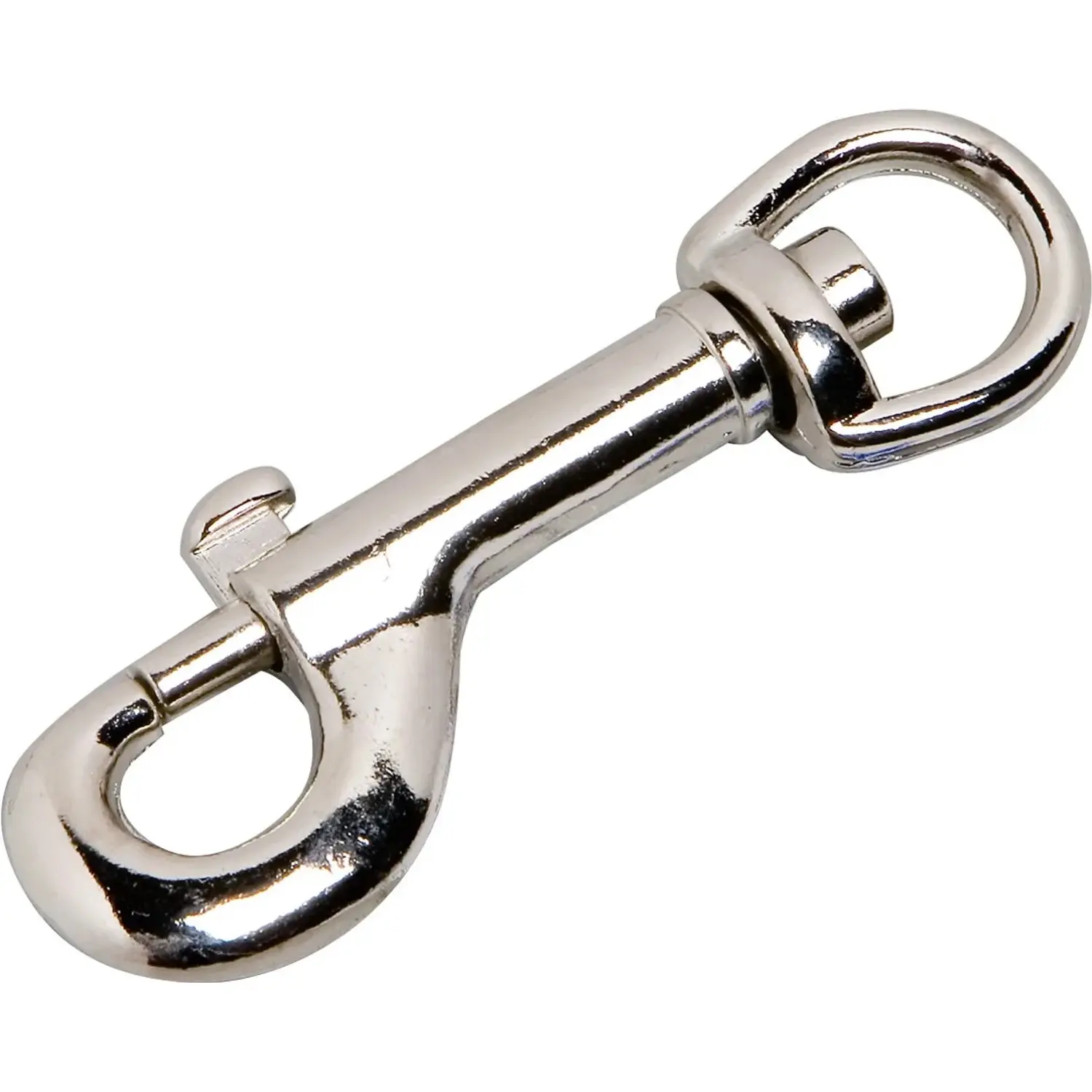 LUX-TOOLS Karabinka se svorníkem, poniklovaná, 53 x 15 x 78 mm