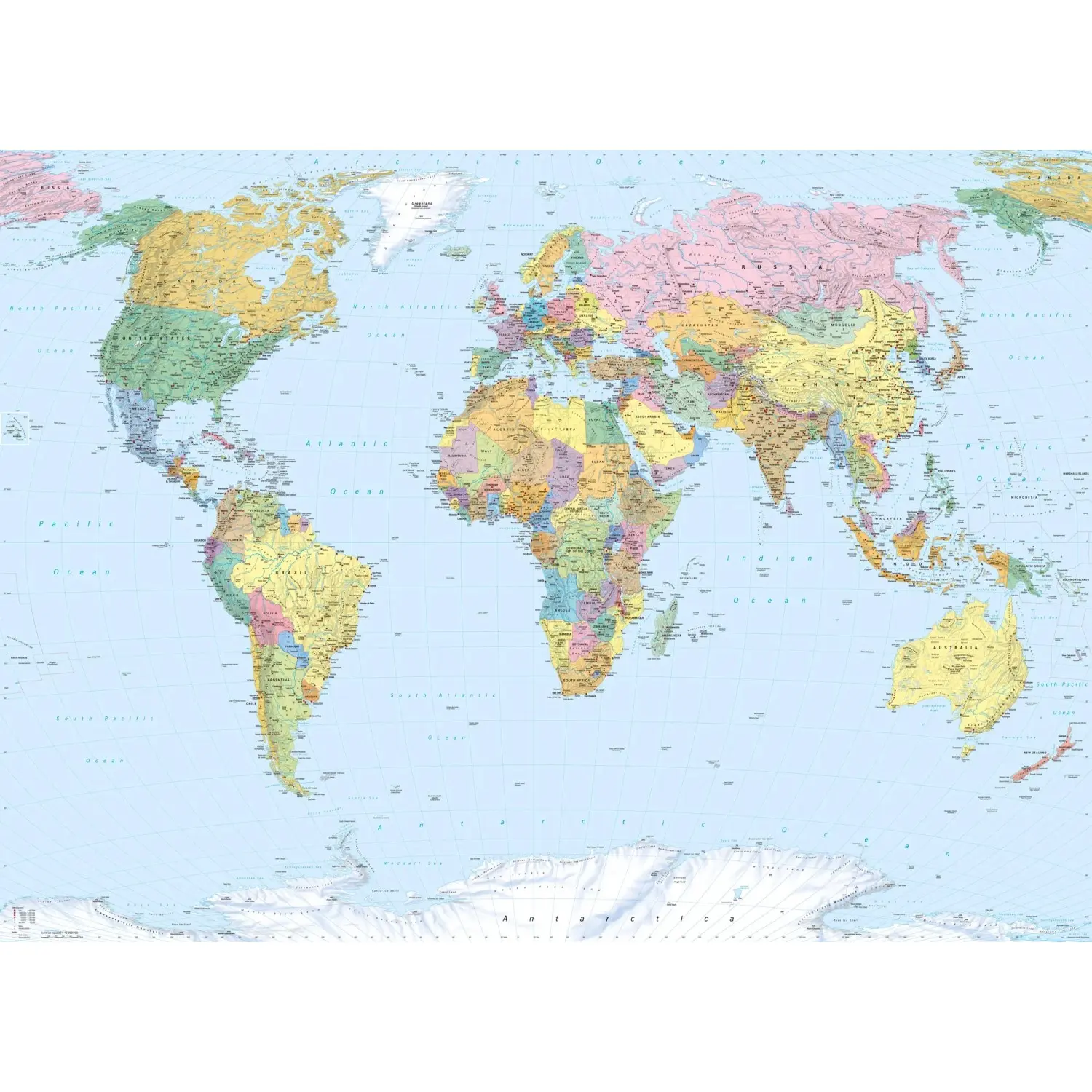 Komar Papírová fototapeta World Map 270 x 188 cm