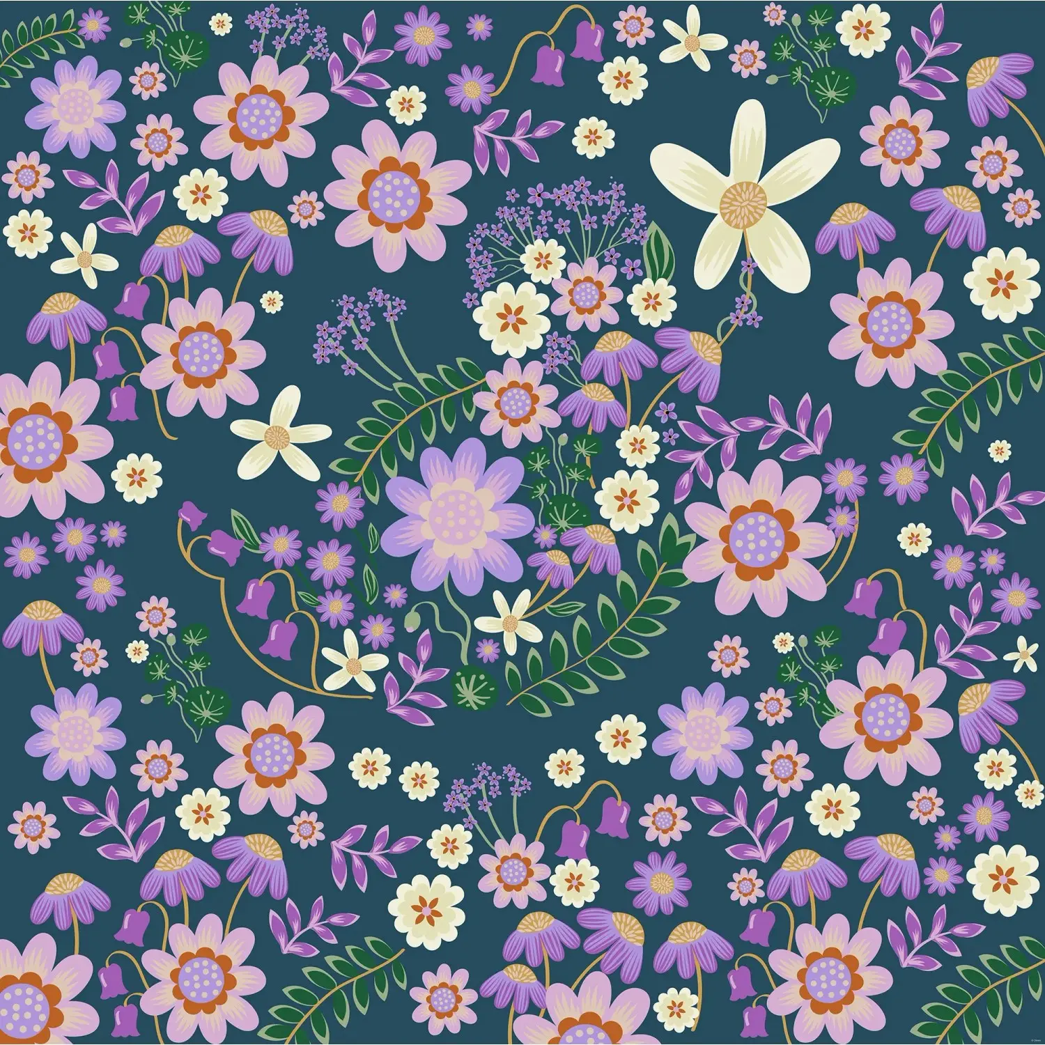 Komar Vliesová fototapeta Disney Minnie Mouse Gardening Club Blue 250 x 250 cm