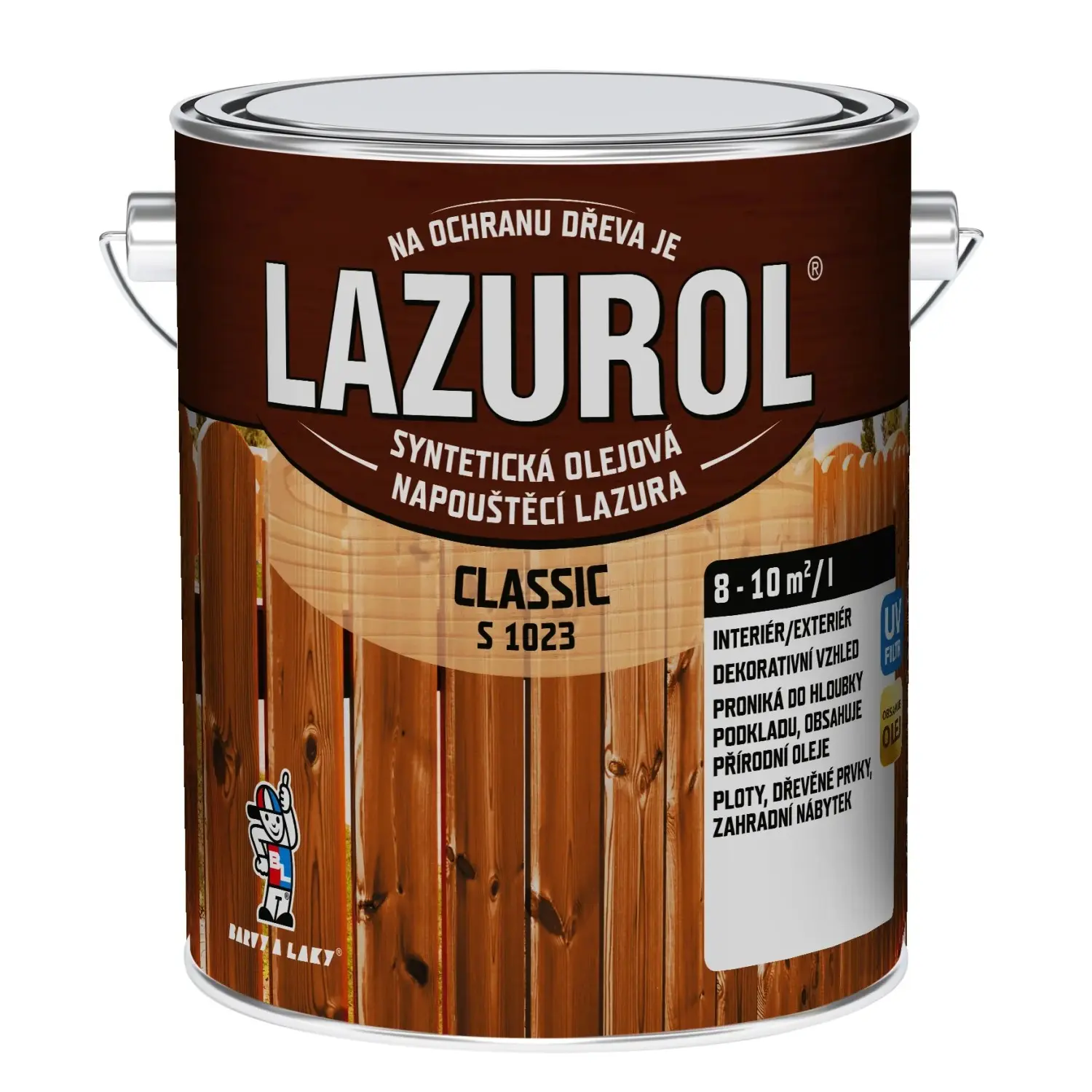 LAZUROL Lazura na dřevo CLASSIC S1023, 0000 bezbarvý 2,5 l