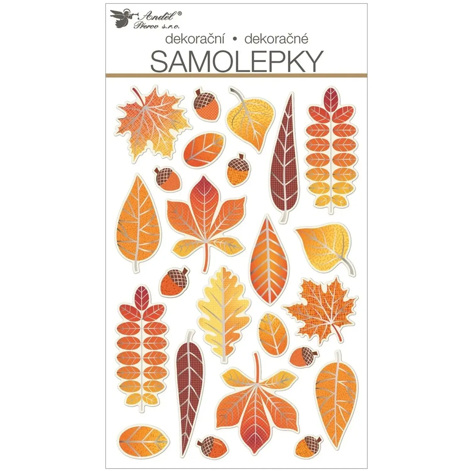 Anděl Přerov Samolepky plastické listy 14 x 25 cm