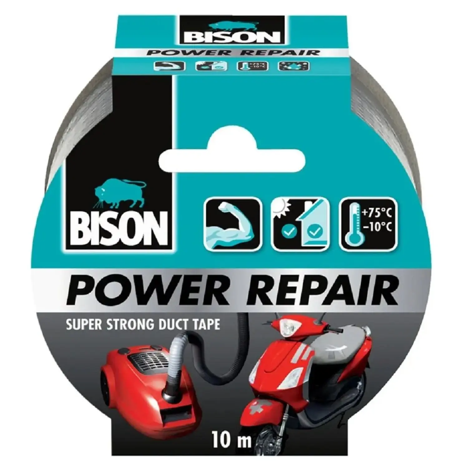 BISON Lepicí páska POWER REPAIR, šedá, 48 mm x 10 m