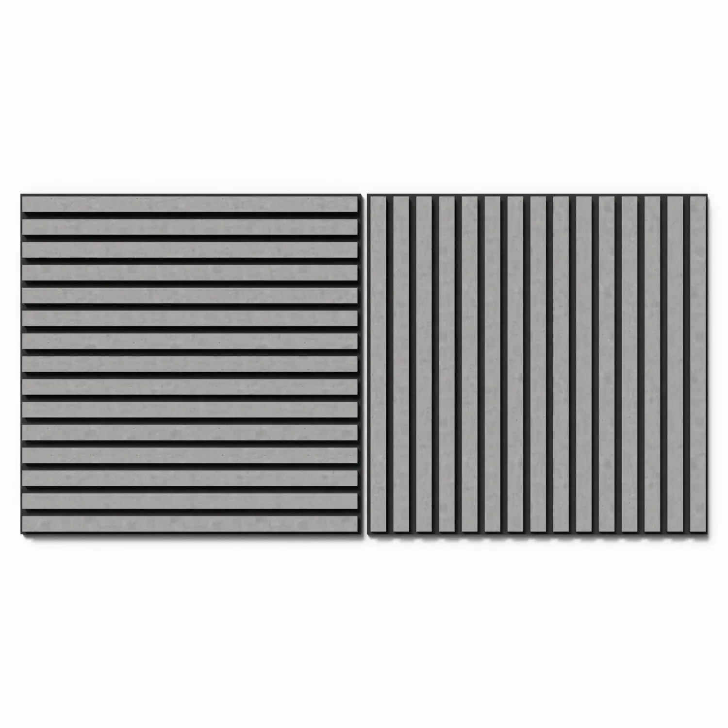 Denpanels Akustický panel LAMINATE beton černá MDF černá plsť 60 x 60 x 2cm, 2ks