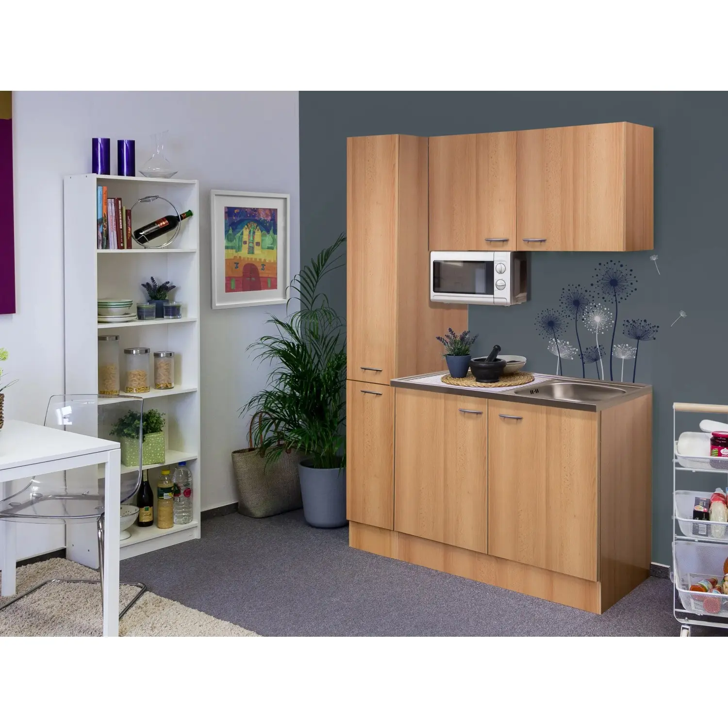 Flex-Well Kuchyně Nano 130 cm/typ 1 - mikrovlnka