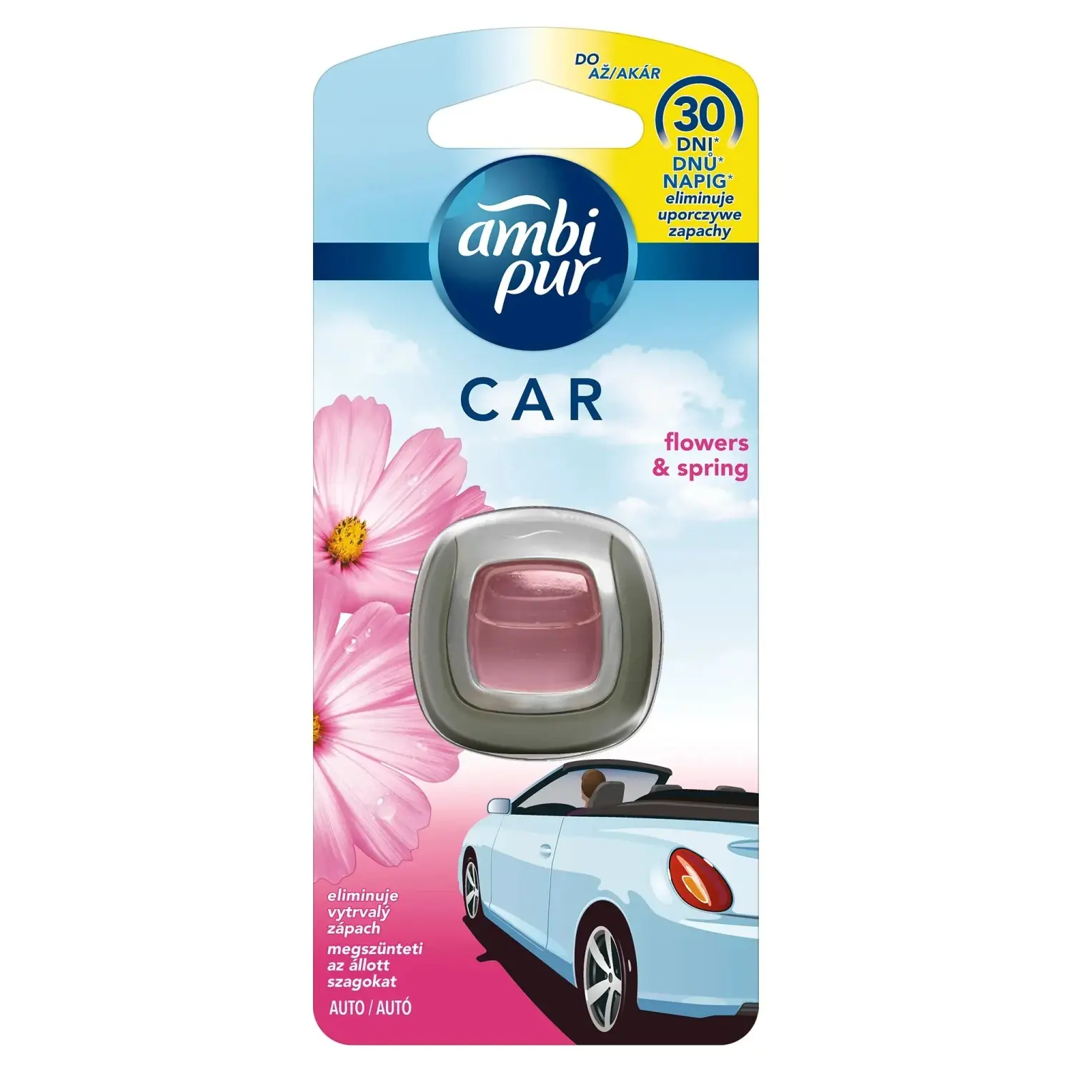 Ambi Pur Vůně do auta CAR Jaguar Flowers & Spring 2 ml