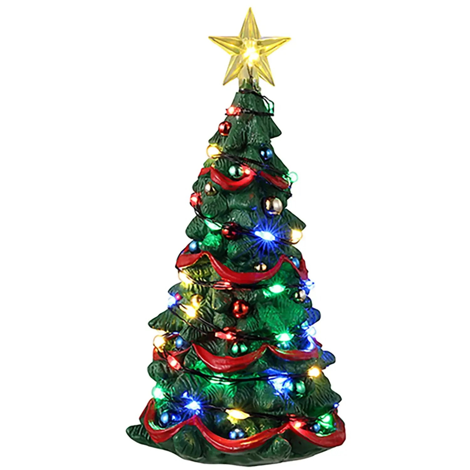 Lemax Vánoční dekorace Joyful Christmas Tree 12,3 x 6 x 6,2 cm