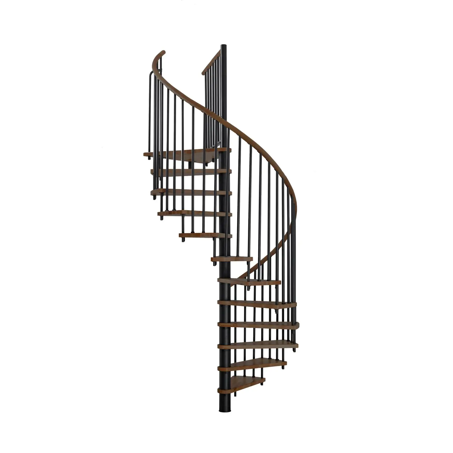 Minka STAIRS Kombinované točité schodiště Spiral Wood ořech/černá pr. 160 cm