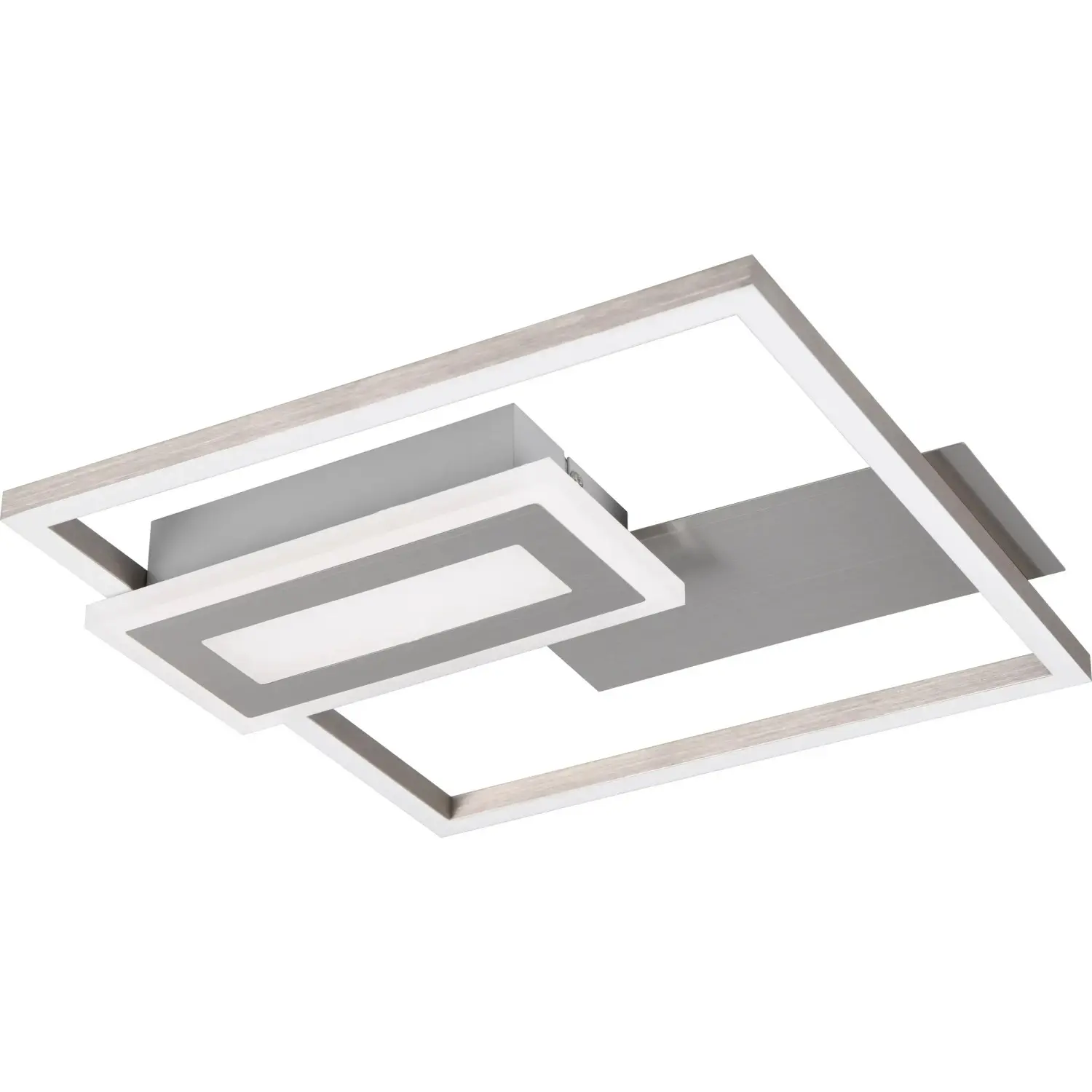 Reality Stropní LED svítidlo Spiro, 22W, 3000K, 2500lm, matný nikl, 33 x 30 cm