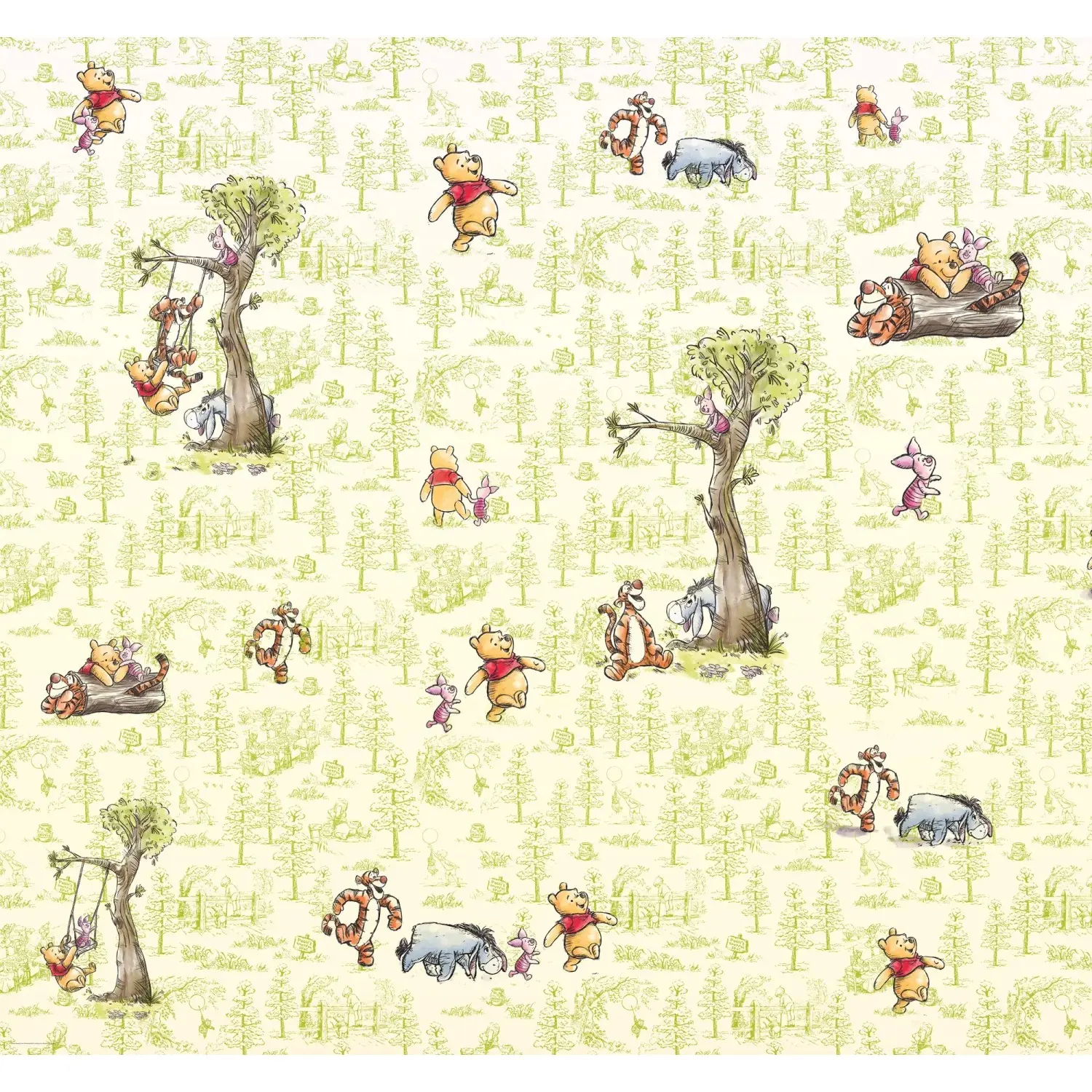 Komar Vliesová fototapeta Medvídek Pú - Friends 300 x 280 cm
