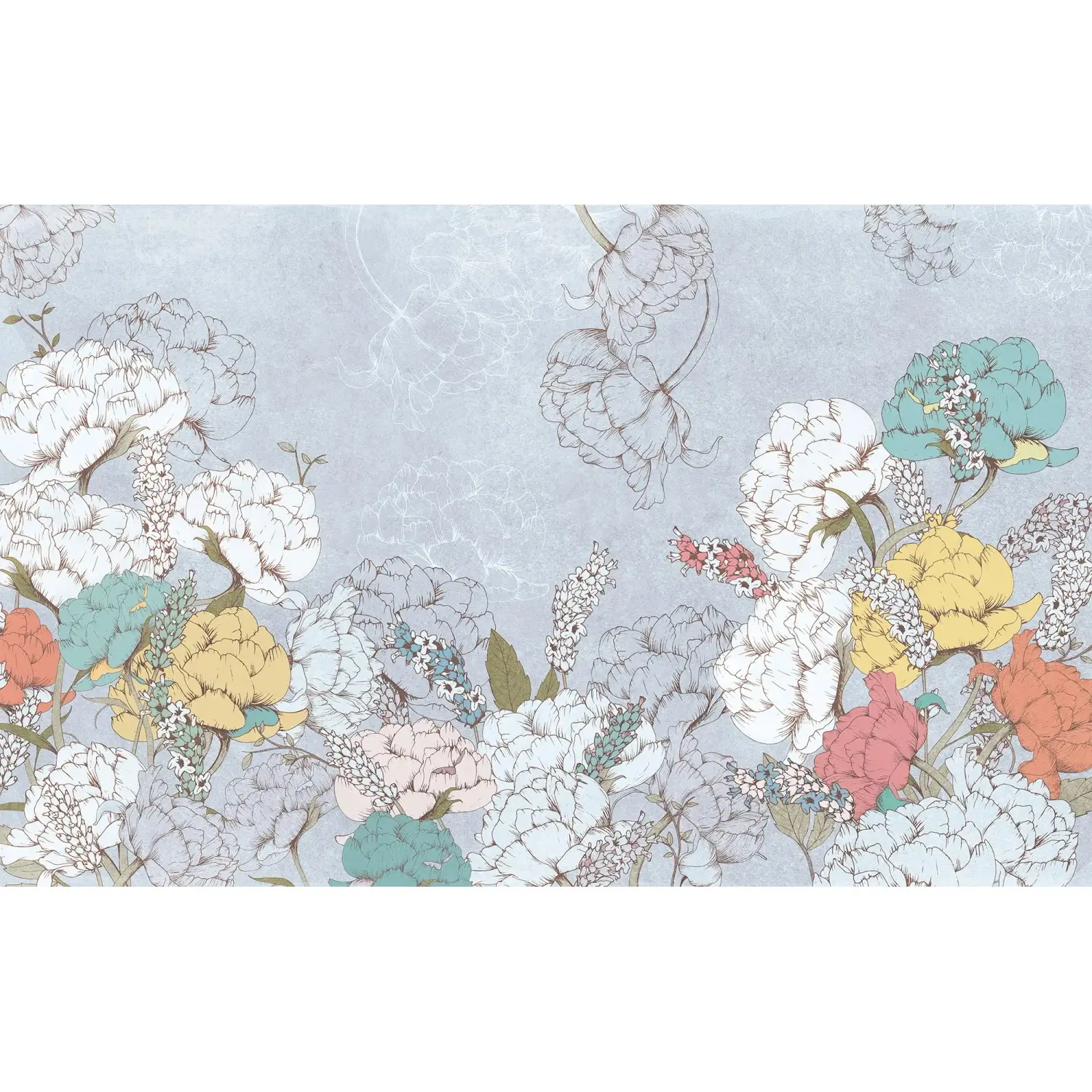 Komar Vliesová fototapeta Planting Peonies 400 x 250 cm