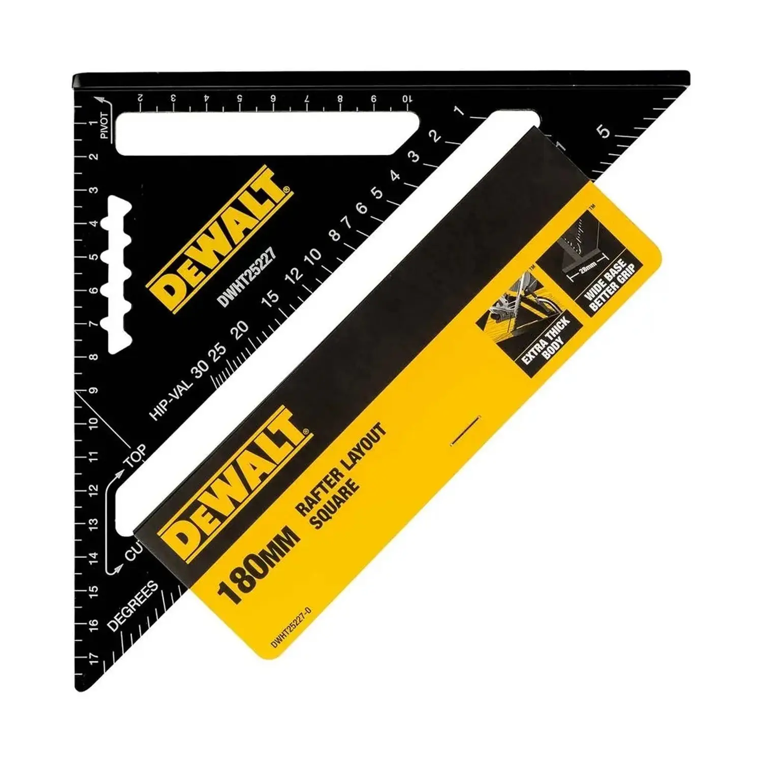 DeWALT Úhelník s metrickou stupnicí, 180 mm