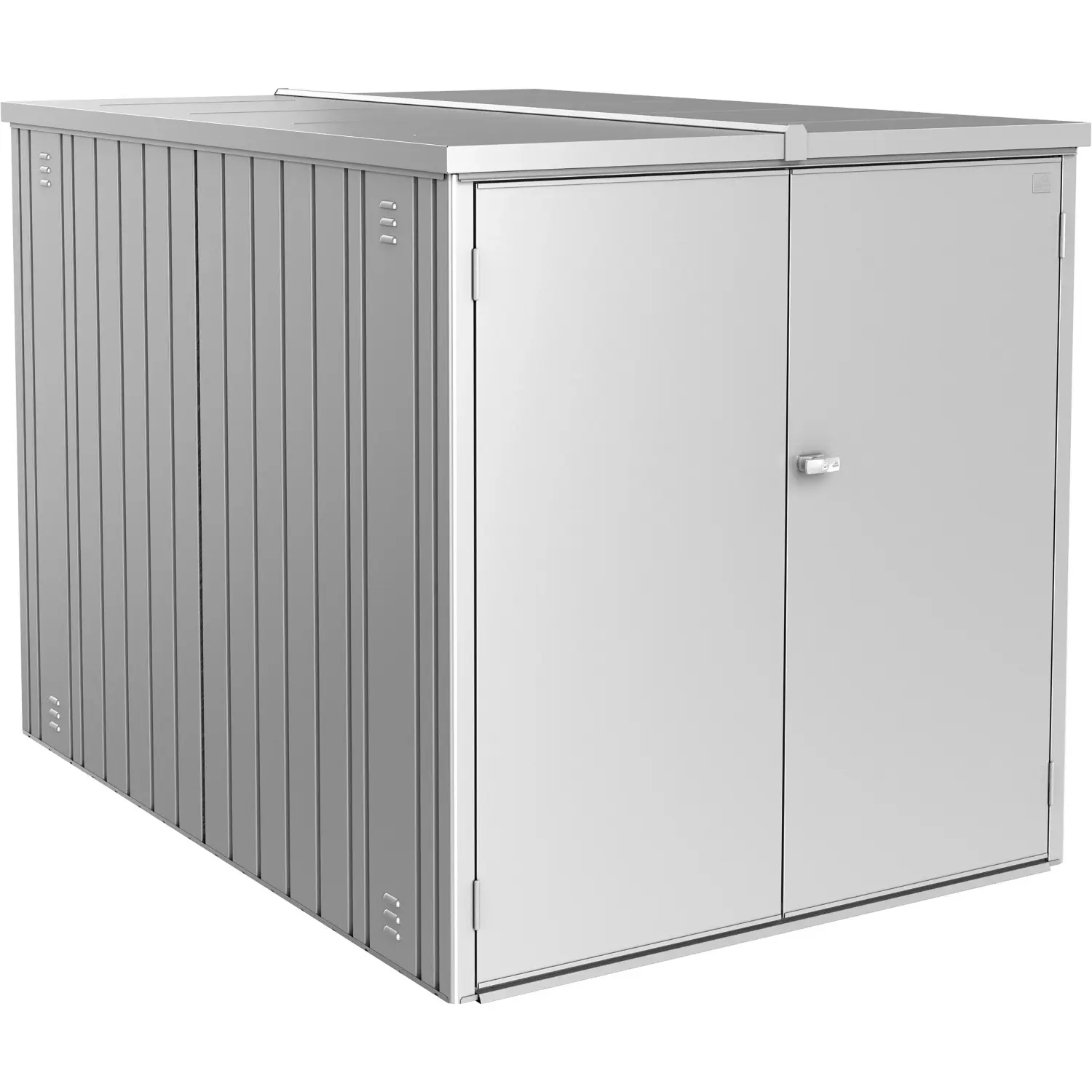 Biohort Multifunkční zahradní box Minigaráž (2023) stříbrná 145 x 203 x 150 cm