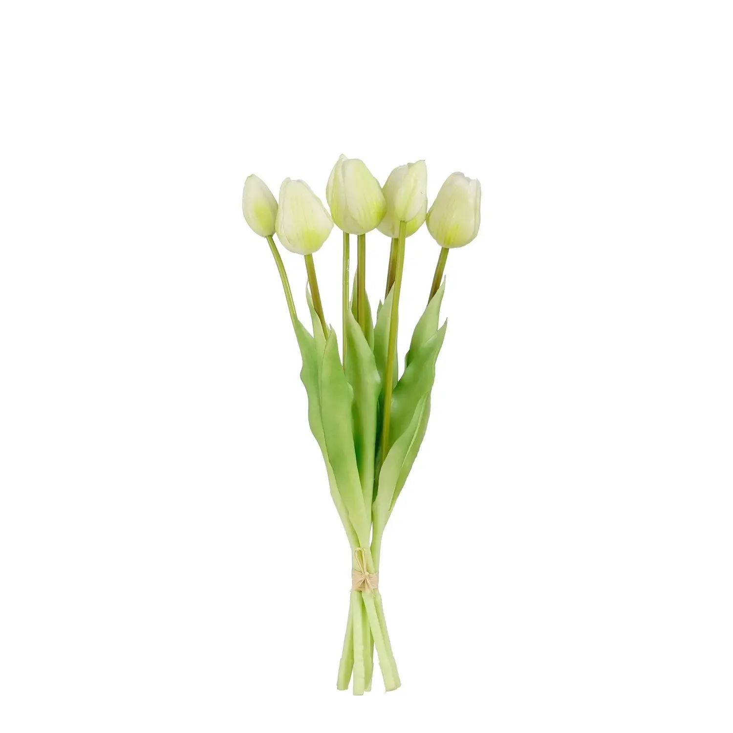 MICA Umělá rostlina kytice tulipánů bílá 38 x 16 cm
